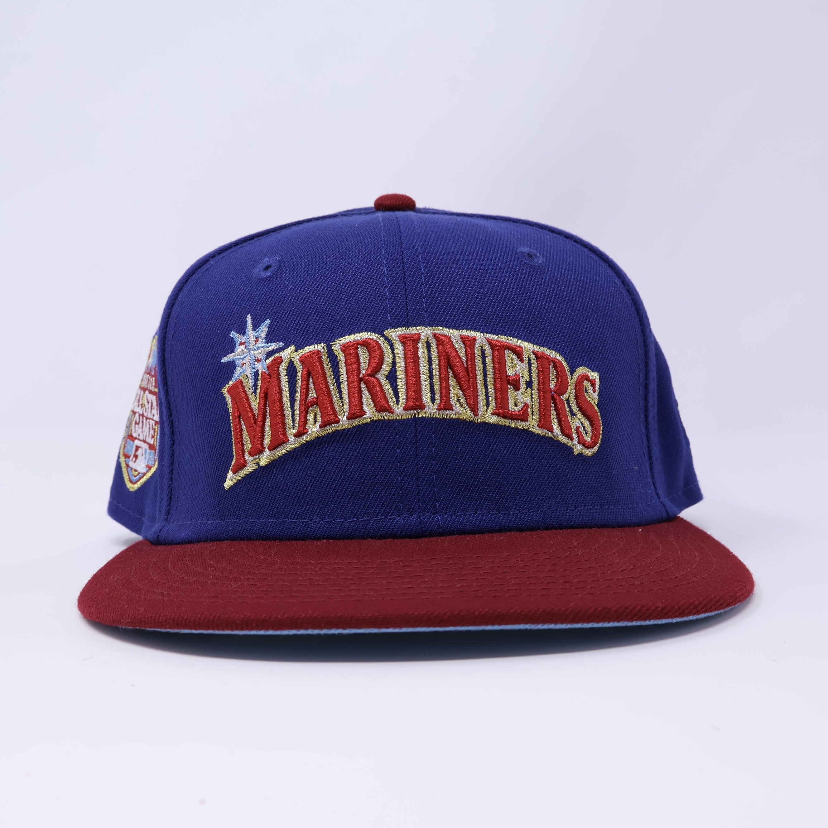 7 1/8 USED Blue Red Seattle Mariners All Star Game 59fifty New Era Fitted Hat