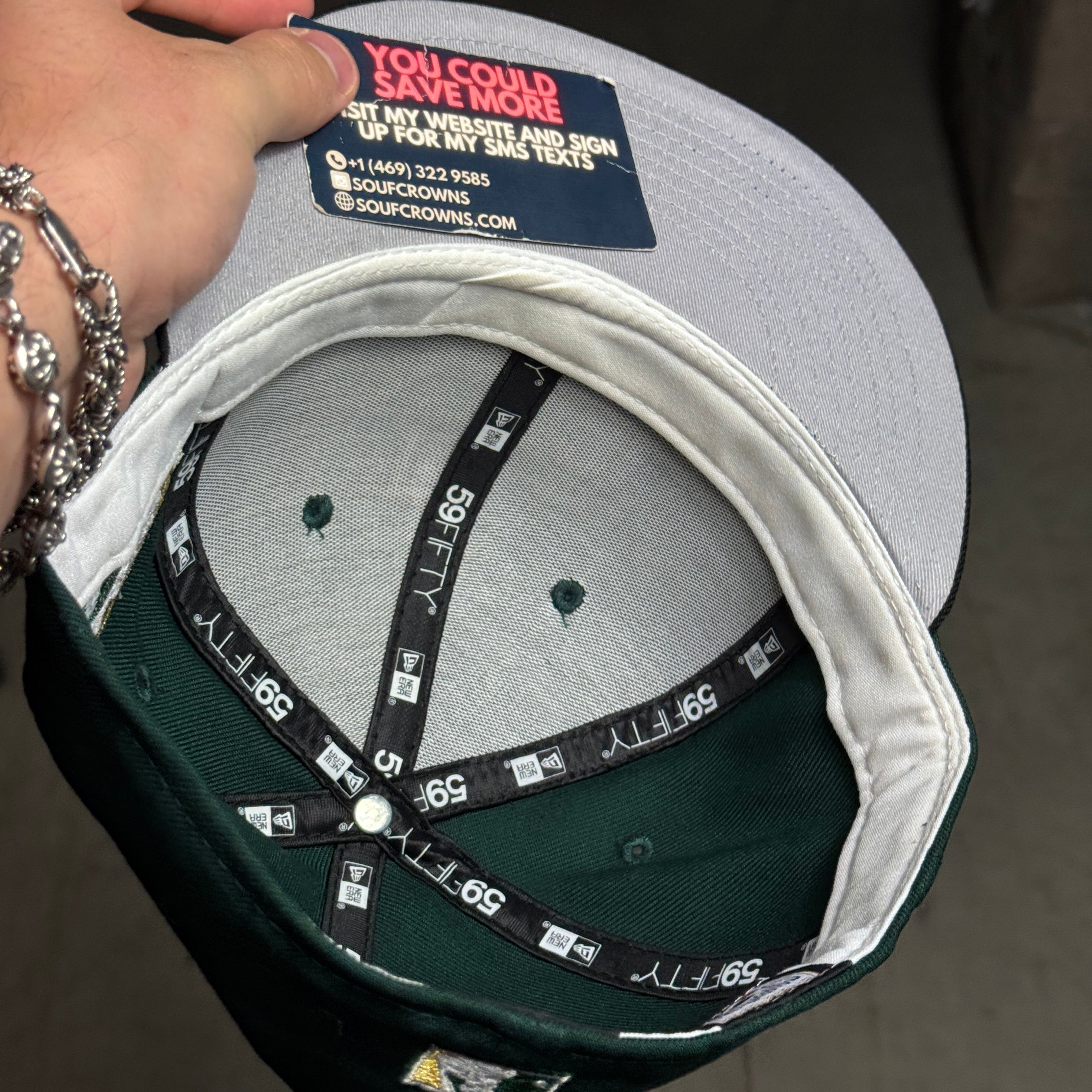 USED 3/8 Green Houston Astros 45th Anniversary 59fifty New Era Fitted Hat Cap