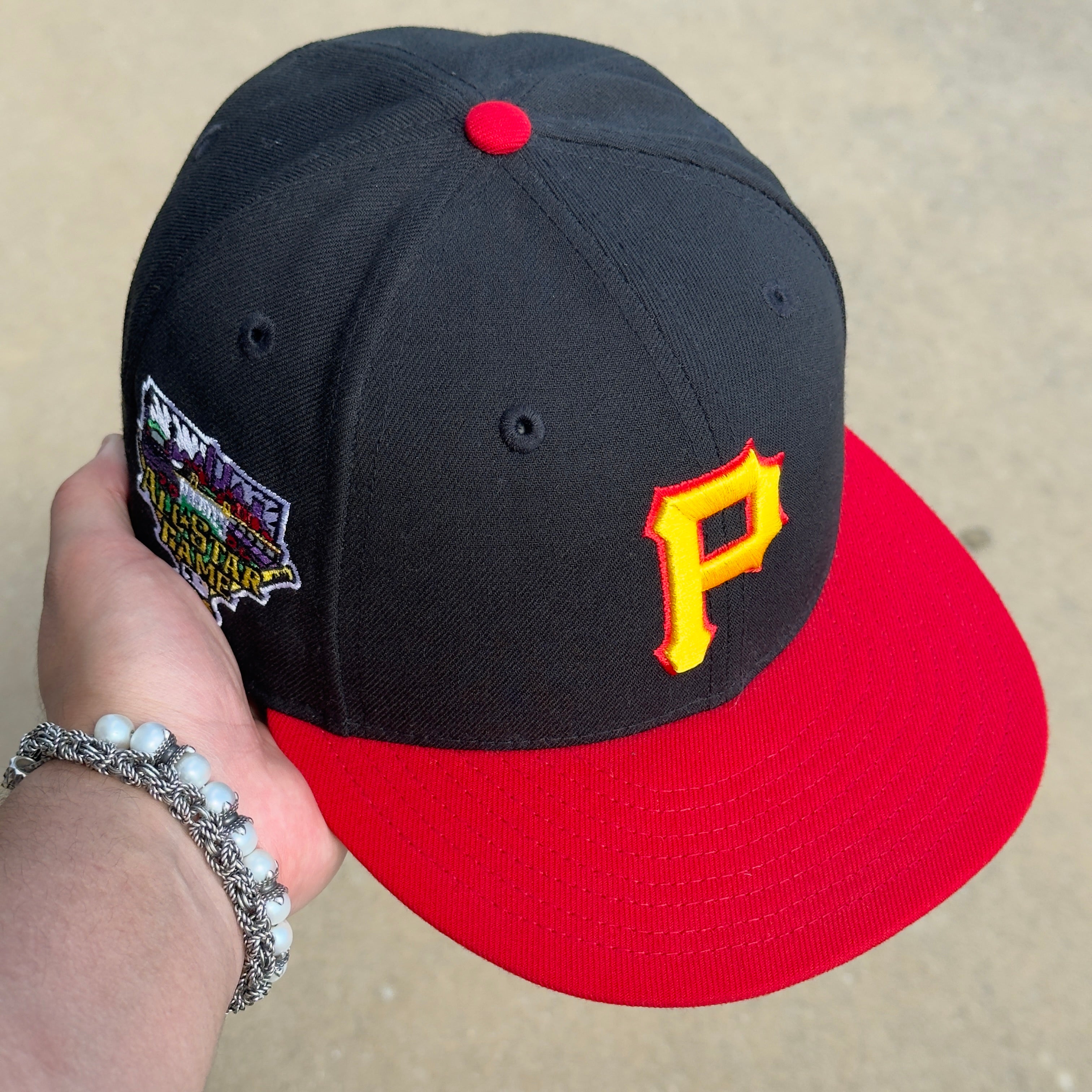 USED 3/8 Black Pittsburg Pirates All Star Game 2006 59FIFTY New Era Fitted Hat