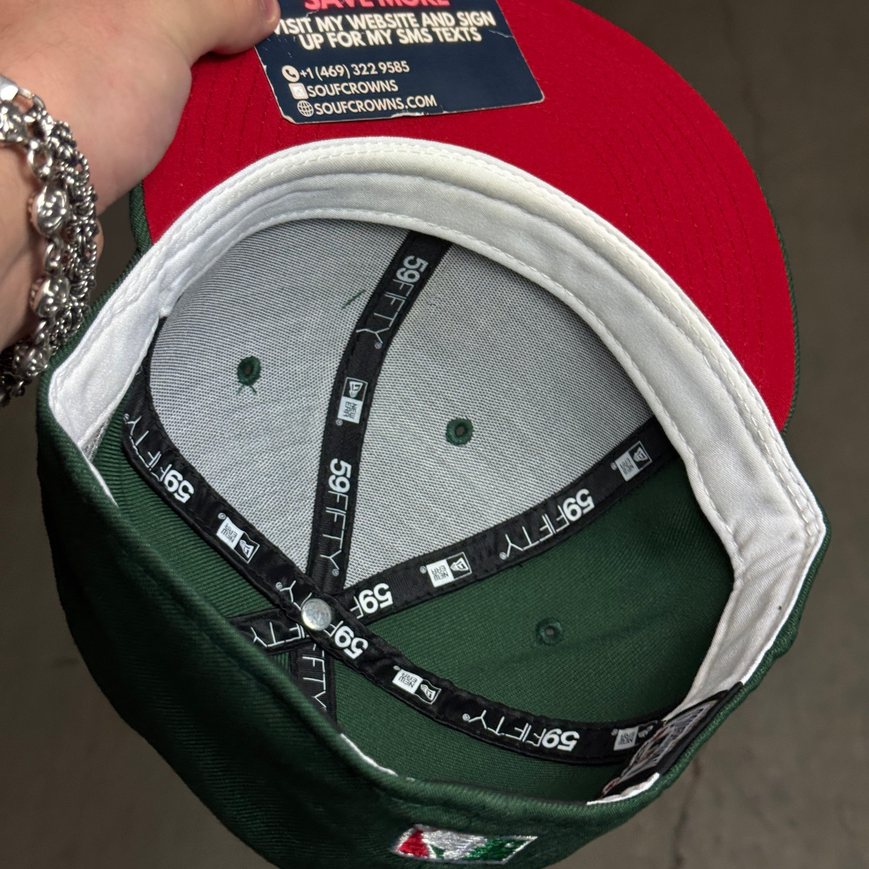 USED 3/8 Green Houston Astros 45th Anniversary 59fifty New Era Fitted Hat Cap