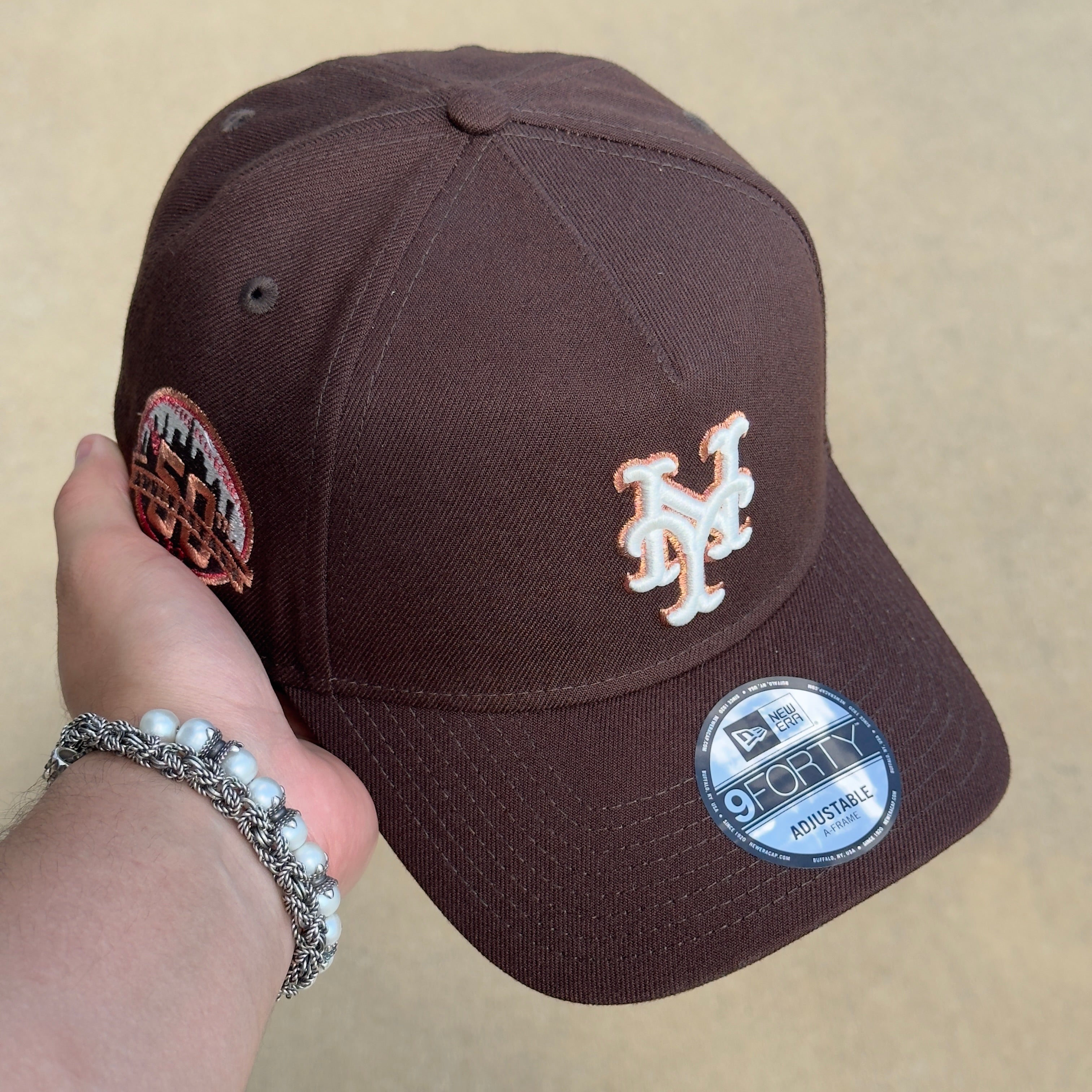 NEW Brown New York Mets 50th Anniversary All Star Game New Era 9Forty Adjustable One Size A-Frame