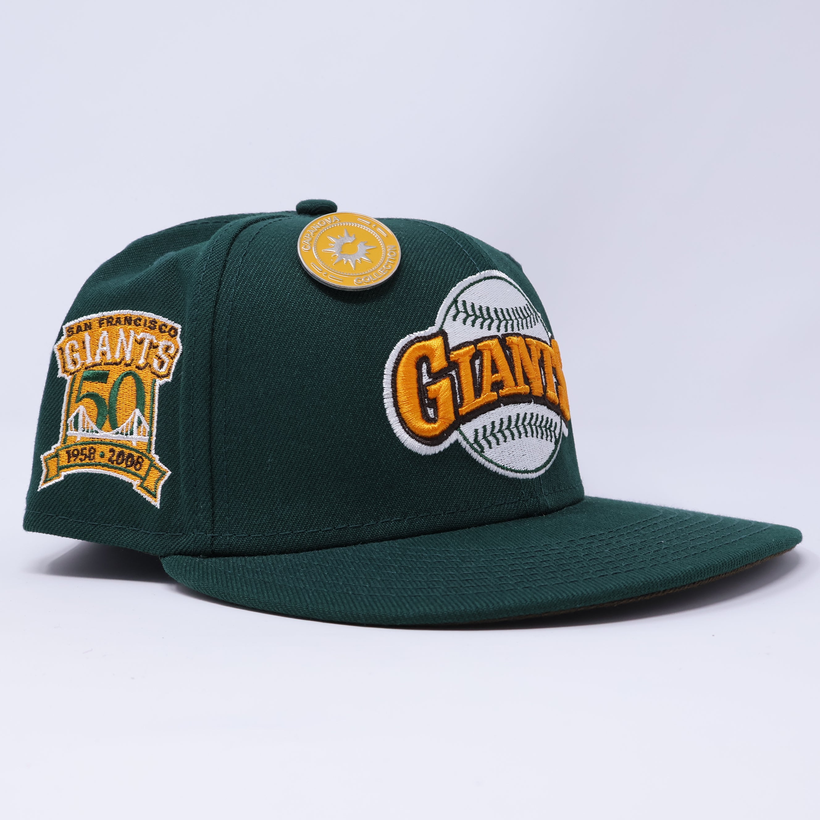 USED 1/8 Green San Francisco Giants 50th Anniversary 59fifty New Era Fitted Hat Cap