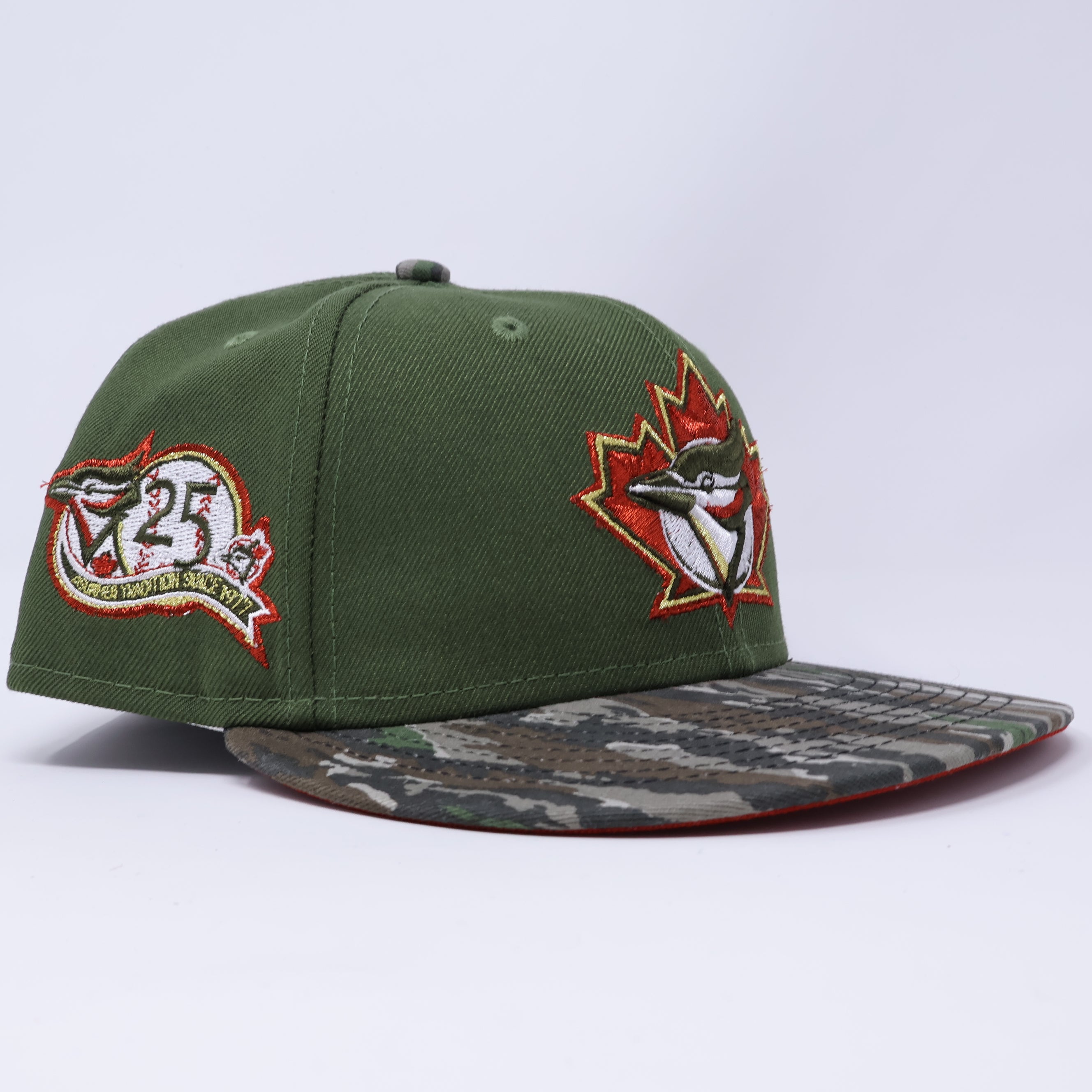 USED 1/8 Green Toronto Blue Jays 25th Anniversary 59fifty New Era Fitted Hat Cap