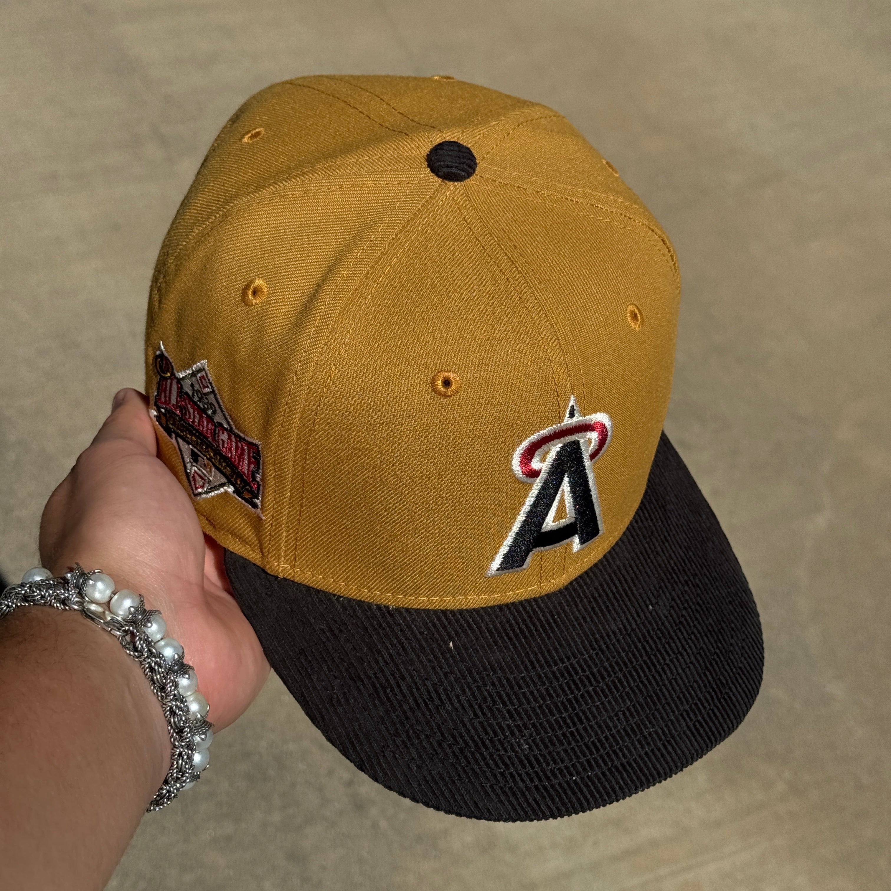 USED 5/8 Brown California Angels 1989 All Star Game 59fifty New Era Fitted Hat Cap