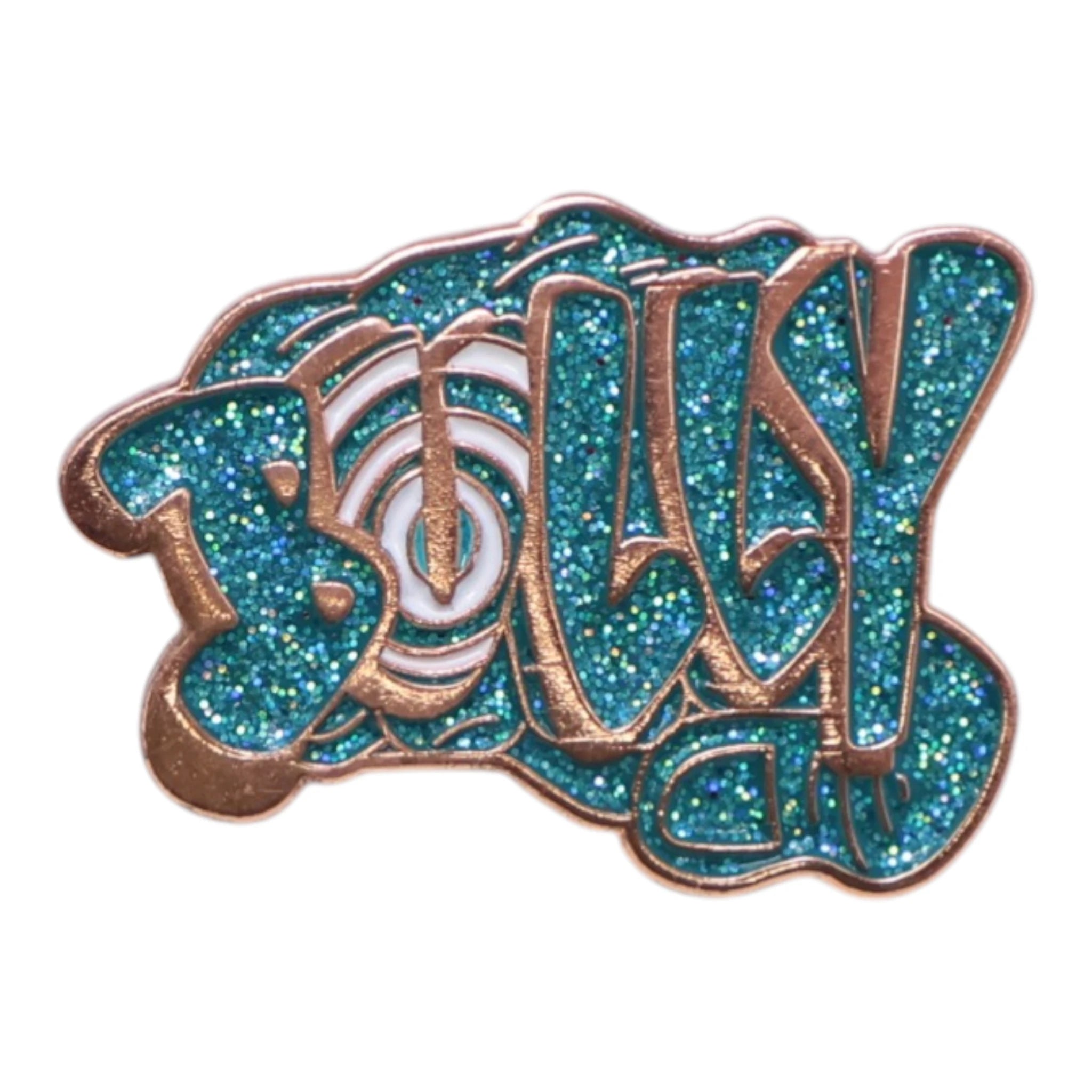 BULLY Copper Plating / Turquoise Graphic Pin