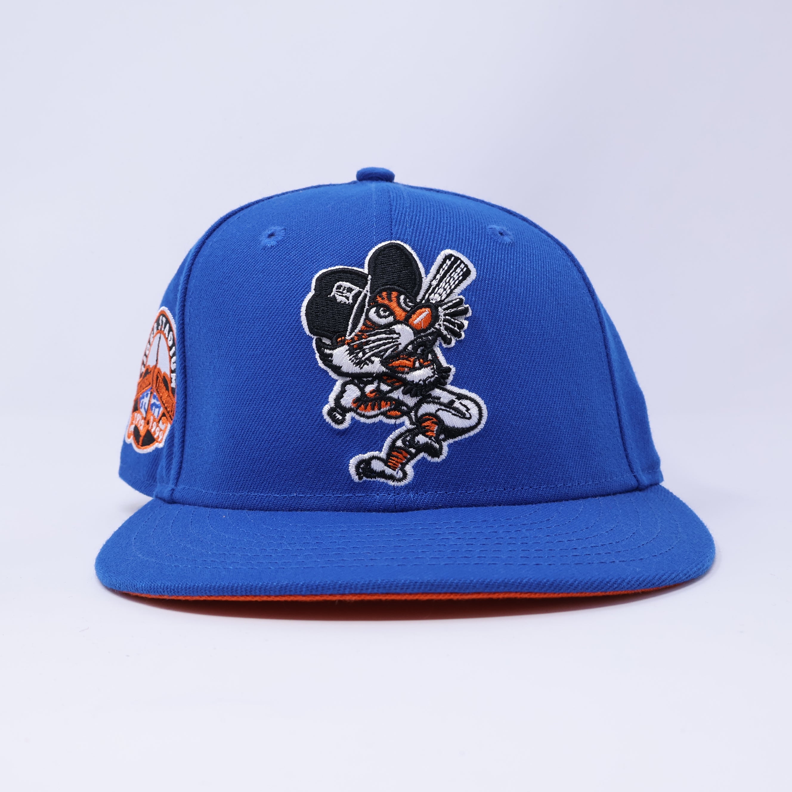 USED 7 Blue Detroit Tigers Michigan Trumball 59fifty New Era Fitted Hat Cap