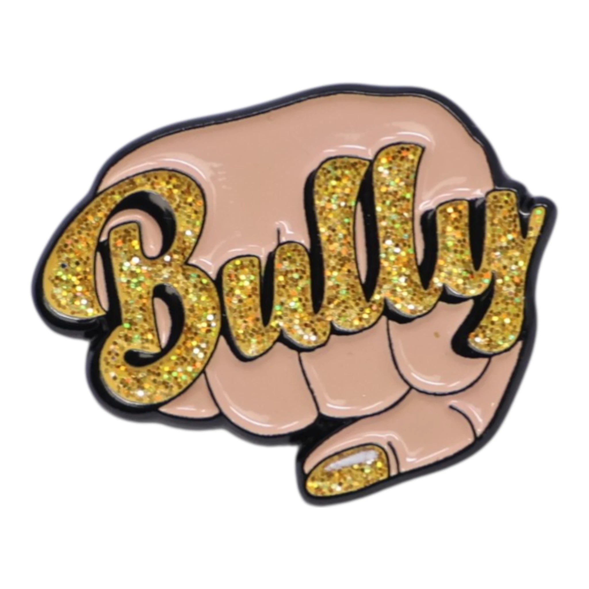BULLY Classic Gold Text/Nail Graphic Pin