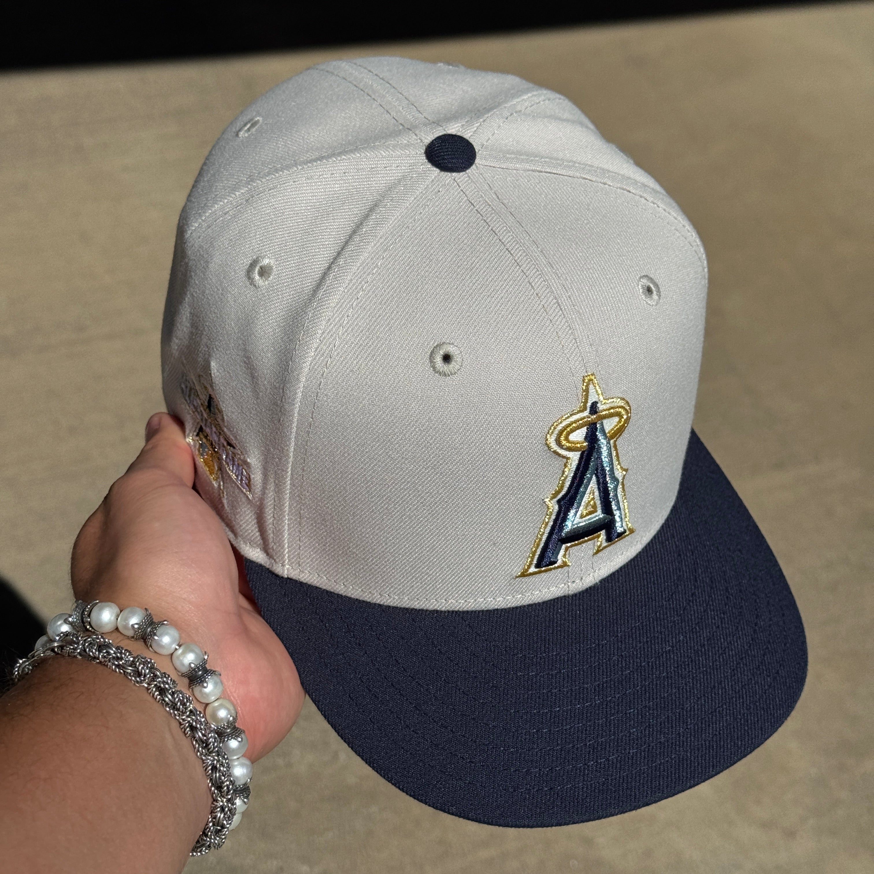 USED 5/8 Stone California Angels 2010 All Star Game 59fifty New Era Fitted Hat Cap