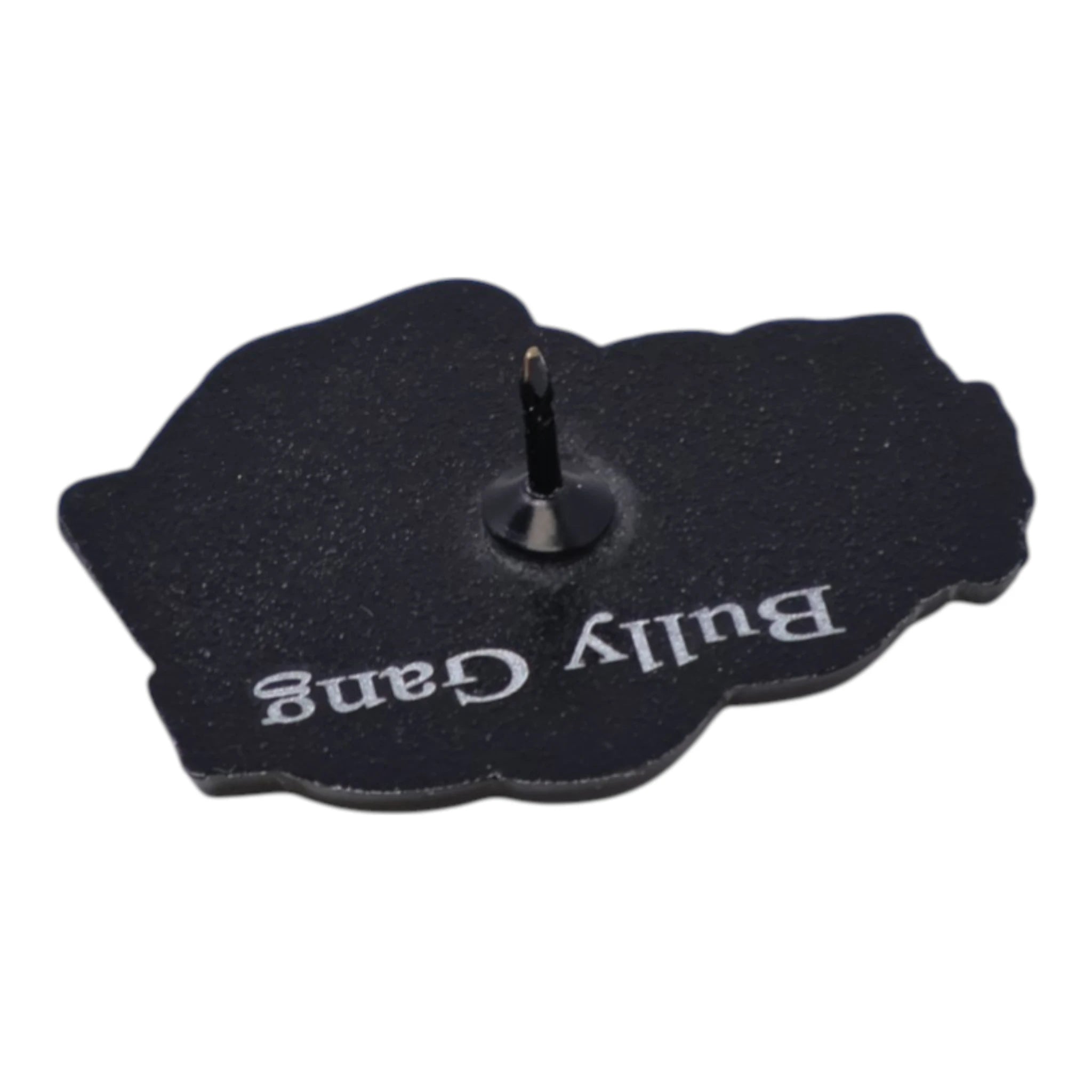 BULLY Black Plating / Gray/Blue Glitter Graphic Pin