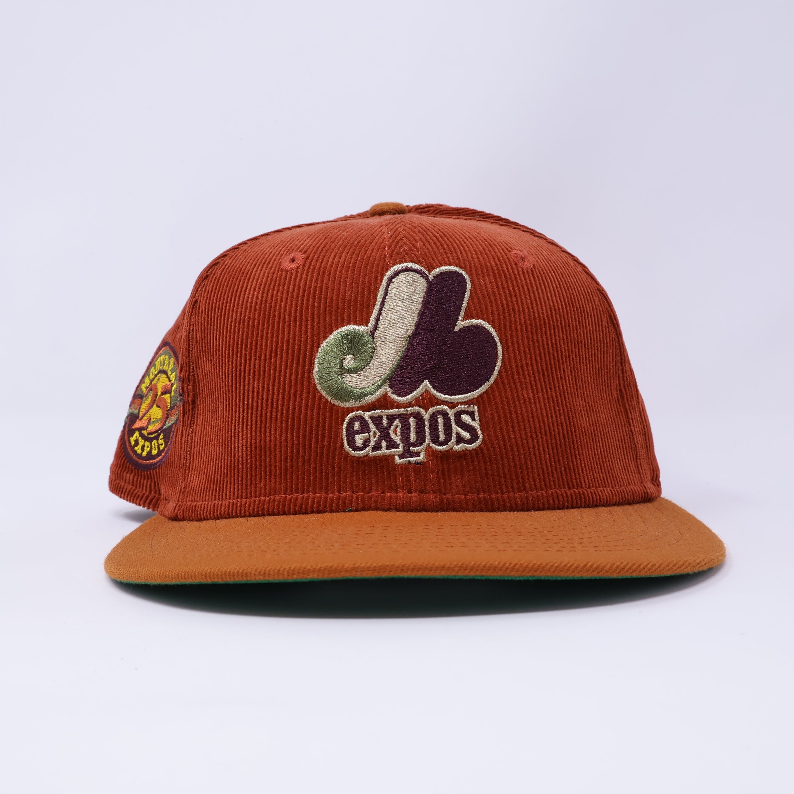 USED 6 7/8 Bronze Montreal Expos 25th Anniversary 59fifty New Era Fitted Hat Cap