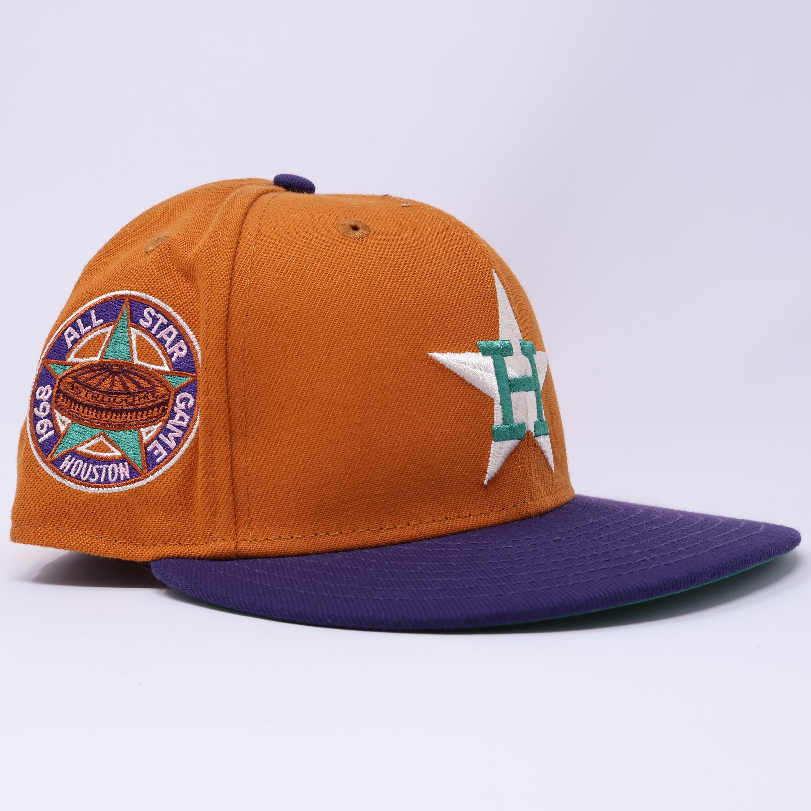 USED 6 7/8 Rust Orange Houston Astros 1968 All Star Game 59fifty New Era Fitted Hat Cap