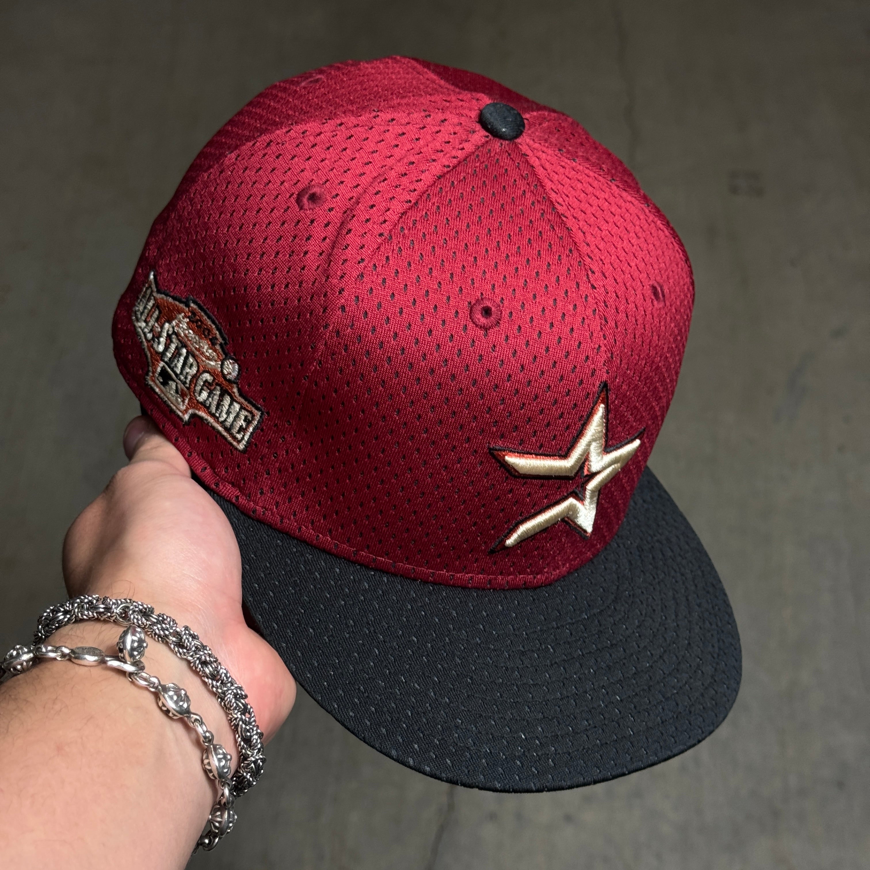 USED 3/8 Mesh Red Houston Astros 2004 All Star Game 59fifty New Era Fitted Hat Cap