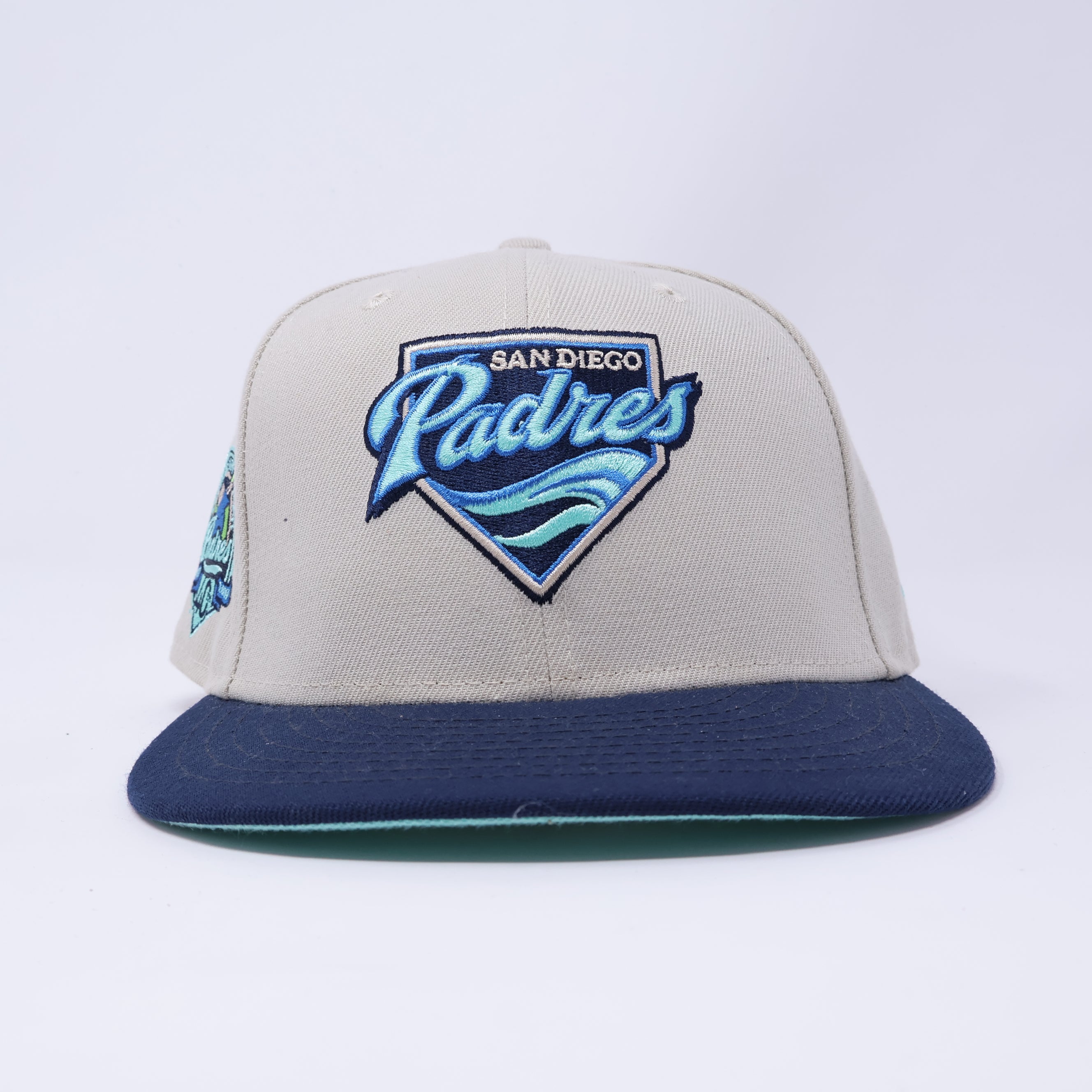 USED Stone San Diego Padres 40th Anniversary 59fifty New Era Fitted Hat Cap