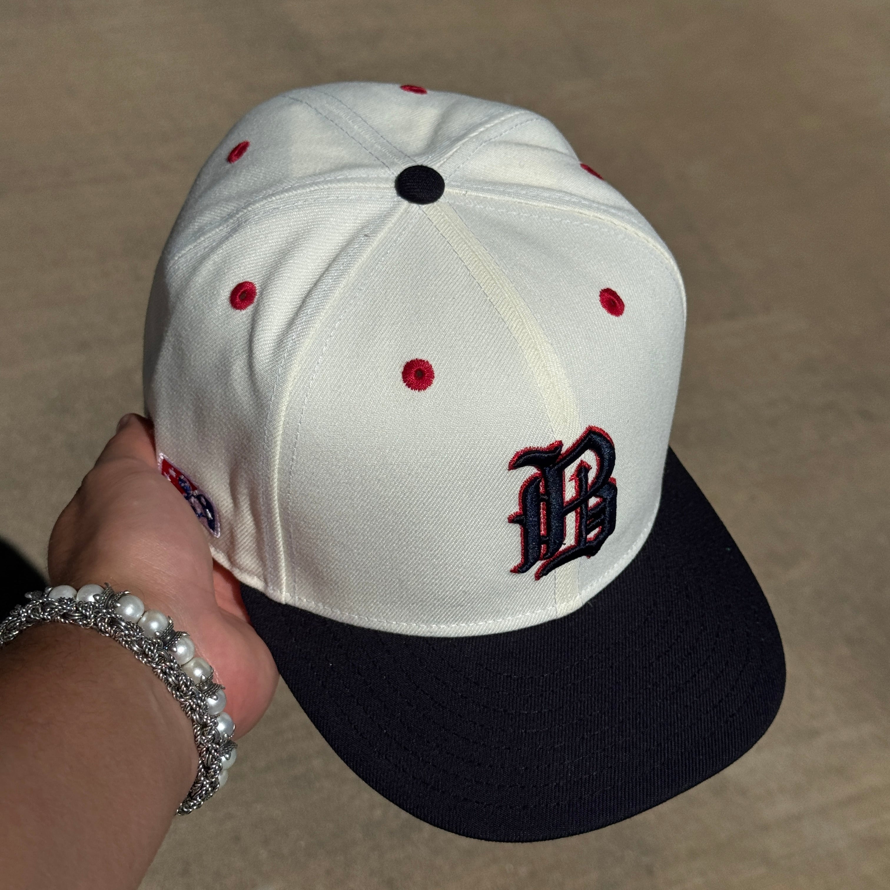 USED 5/8 Chrome Birmingham Barons Batterman Simple 59fifty New Era Fitted Hat Cap