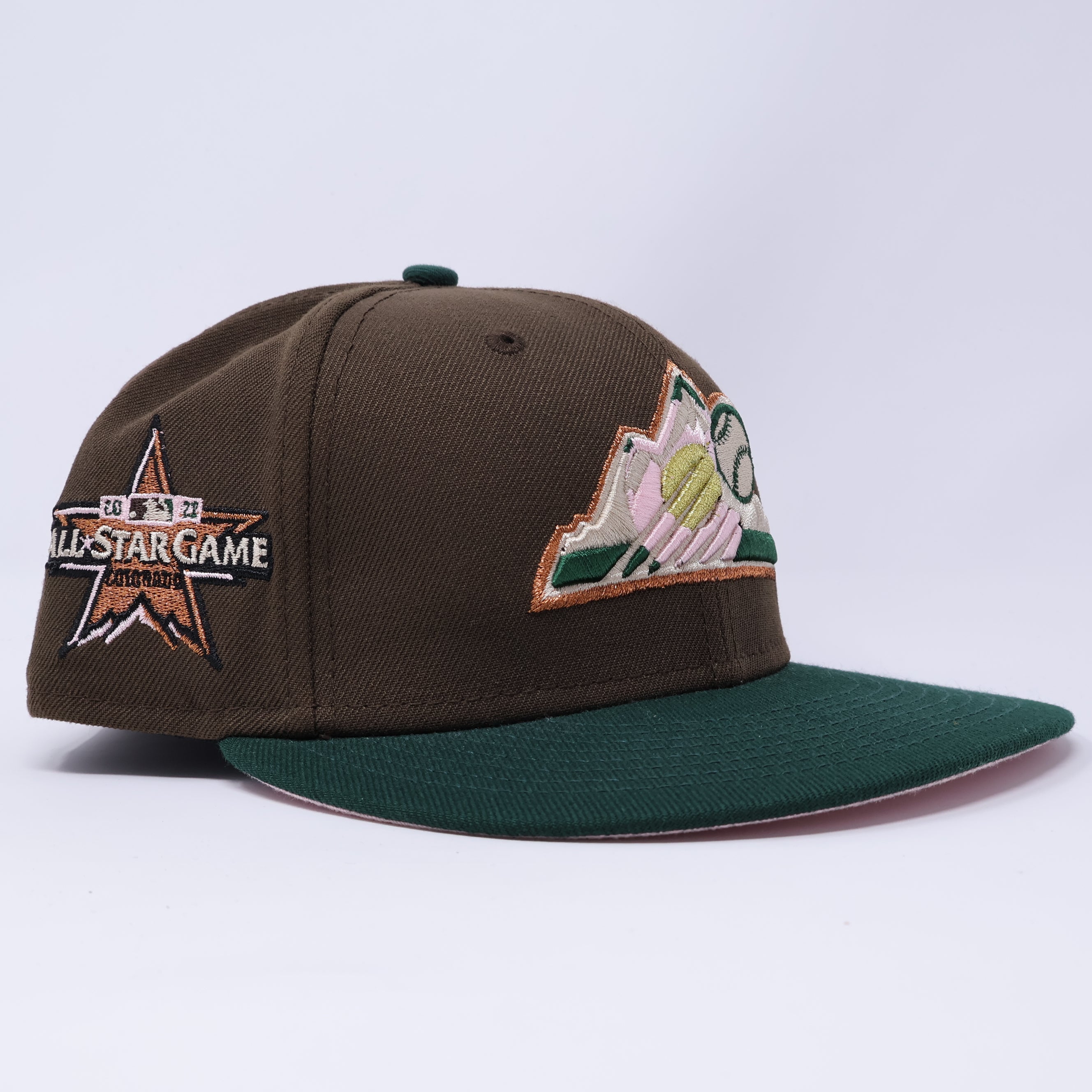 USED 6 7/8 Brown Colorado Rockies 2021 All Star Game 59fifty New Era Fitted Hat Cap