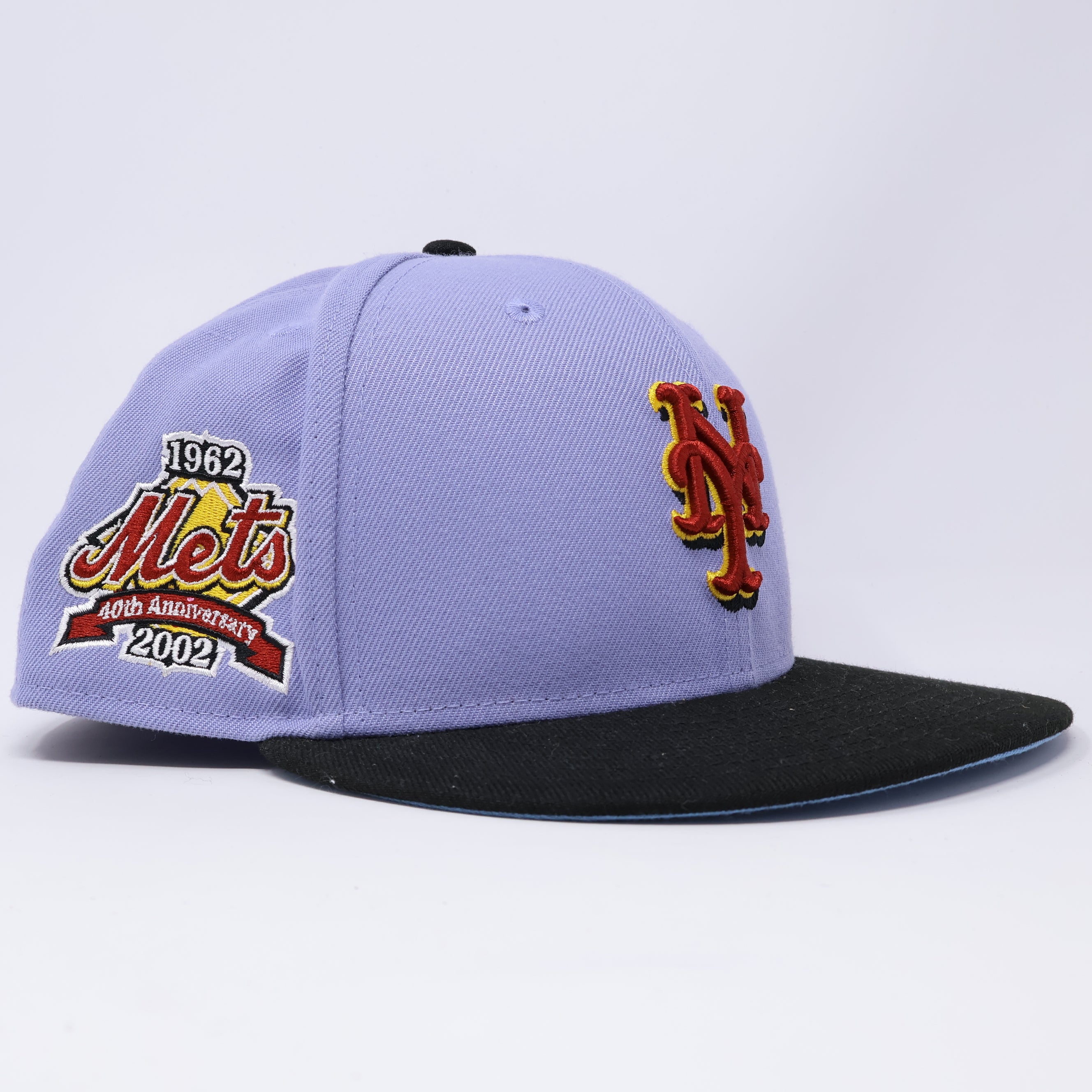 USED 5/8 Purple New York Mets 40th Anniversary 59fifty New Era Fitted Hat Cap