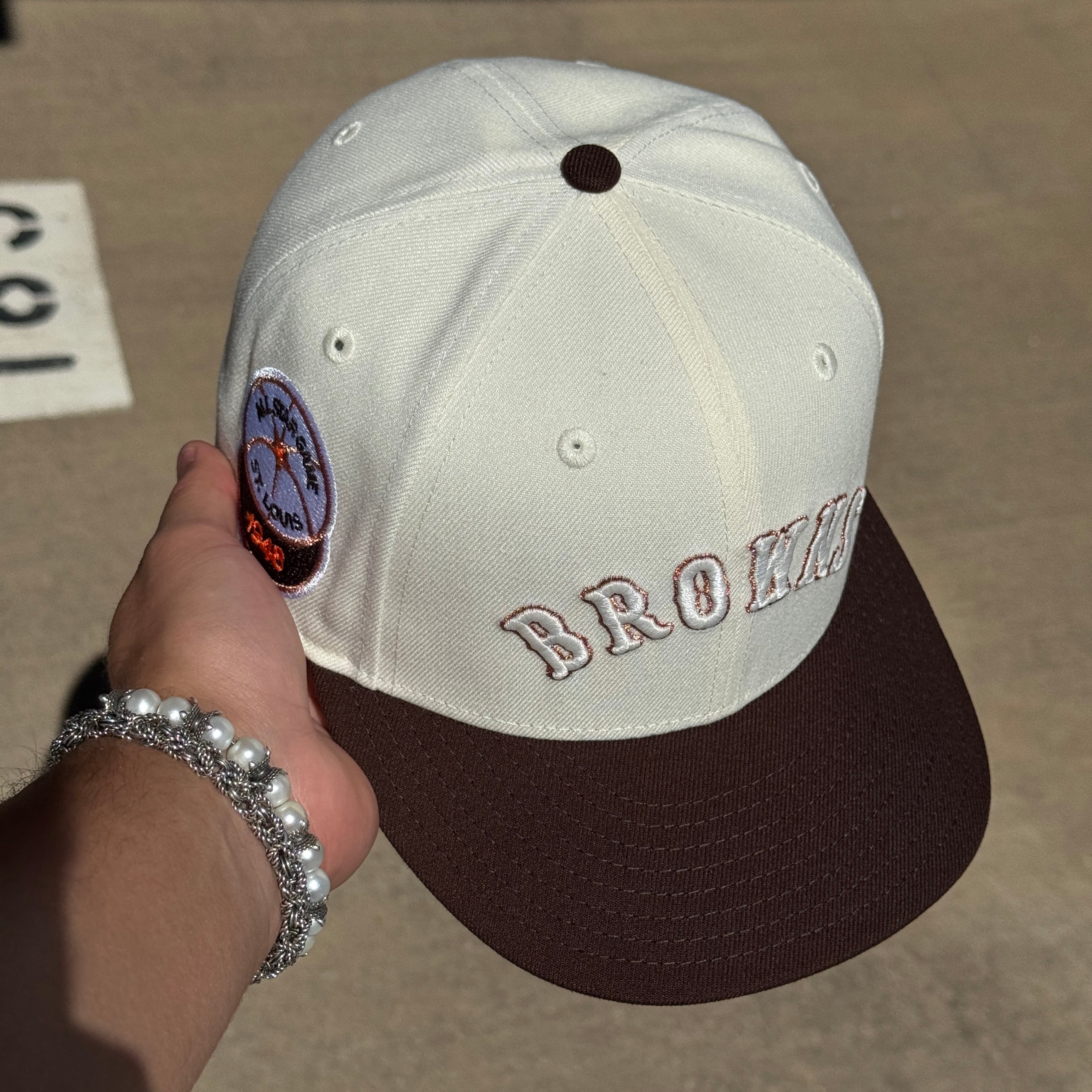 USED 1/2 Chrome St. Louis Browns 1948 All star Game 59fifty New Era Fitted Hat Cap