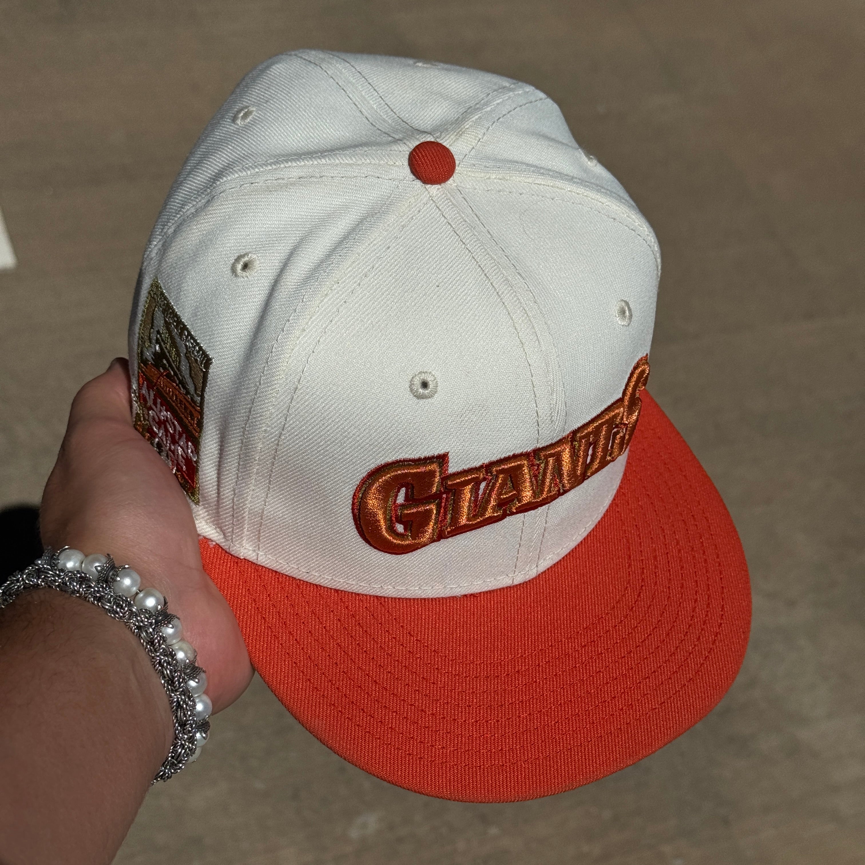 USED 3/8 Chrome San Francisco Giants 2007 All Star Game 59fifty New Era Fitted Hat Cap