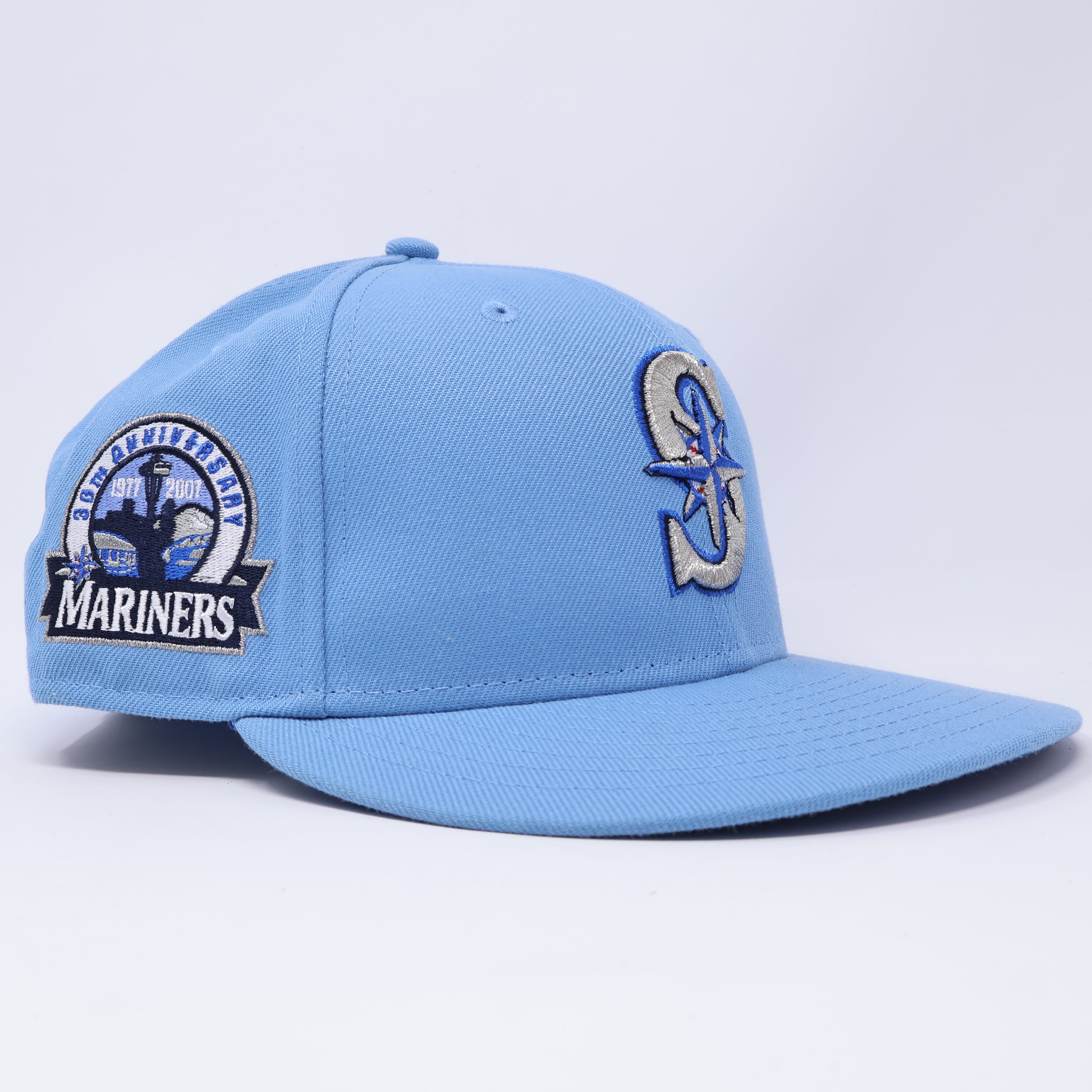 USED 5/8 Blue Seattle Mariners 30th Anniversary 59fifty New Era Fitted Hat Cap