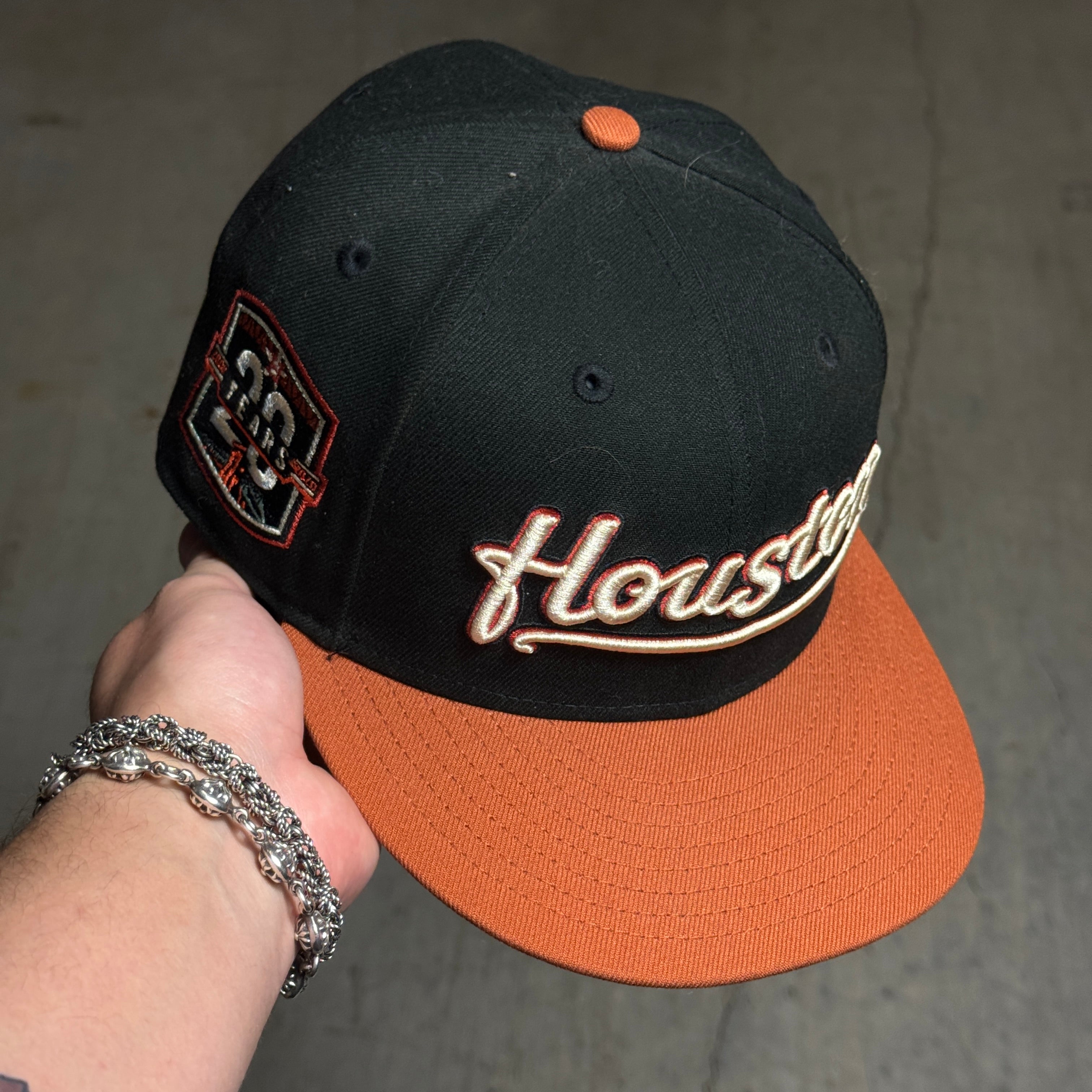 USED 3/8 Black Houston Astros 20 Years 59fifty New Era Fitted Hat Cap