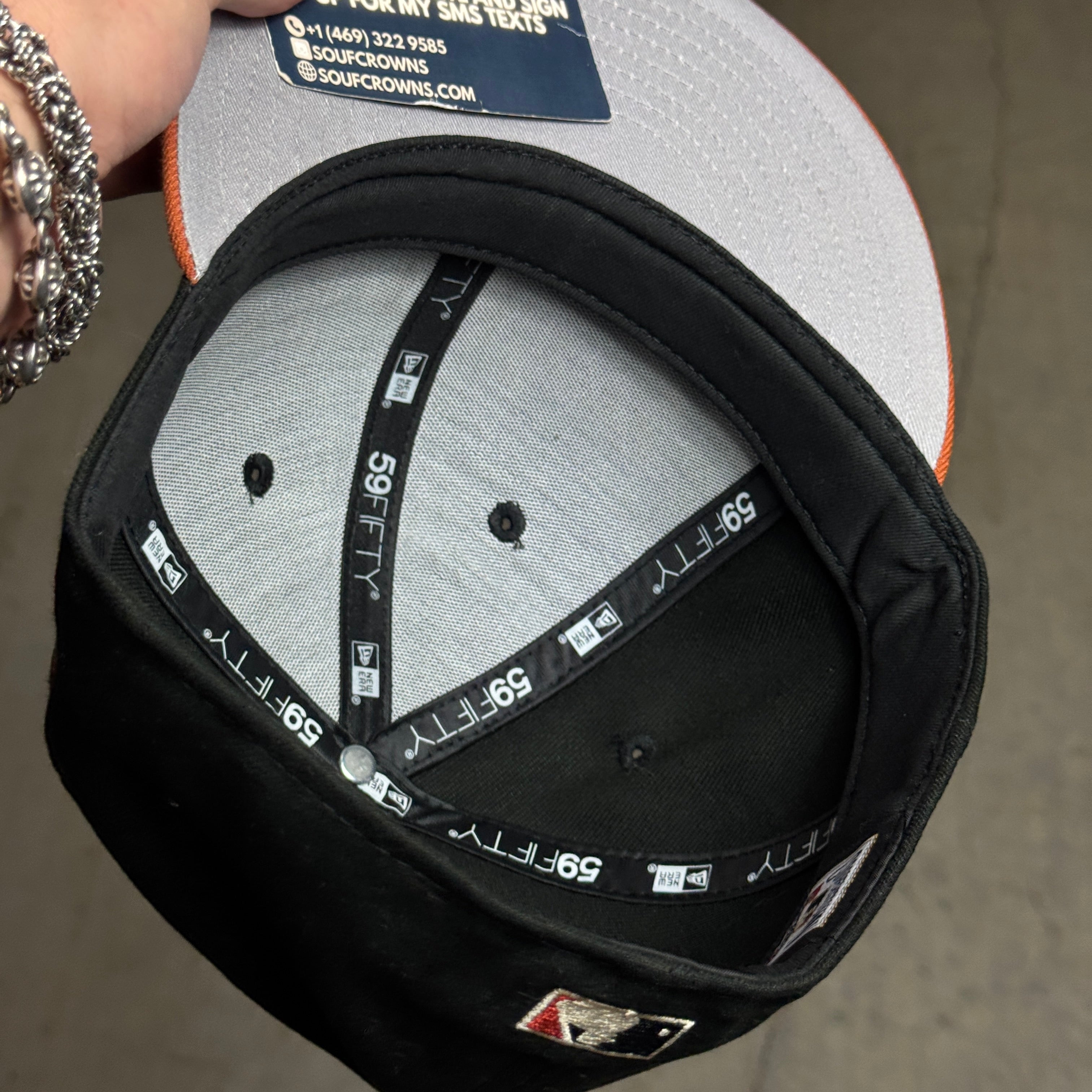 USED 3/8 Black Houston Astros 20 Years 59fifty New Era Fitted Hat Cap