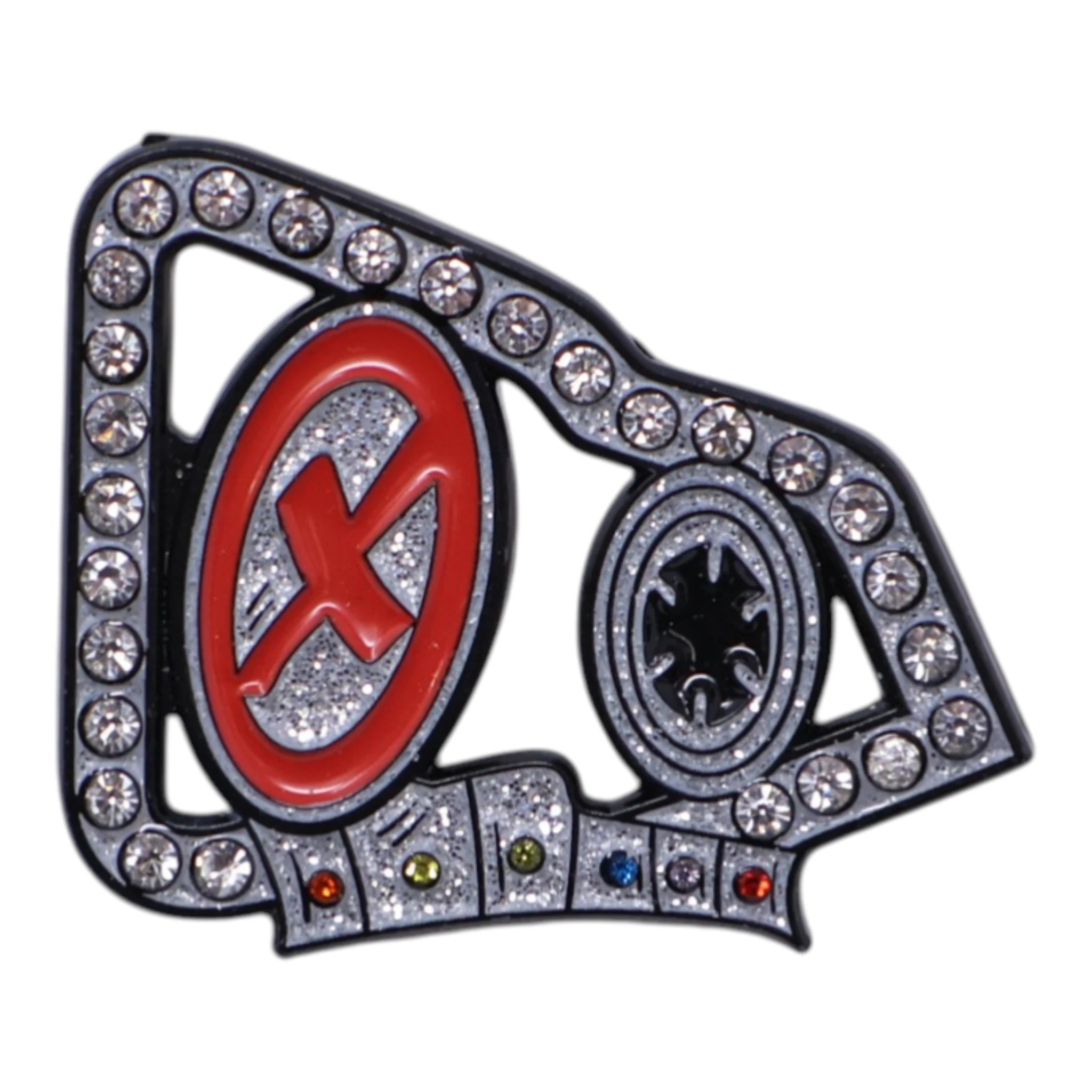 Rhinestone Casette Tape New Era Flag Logo Pin
