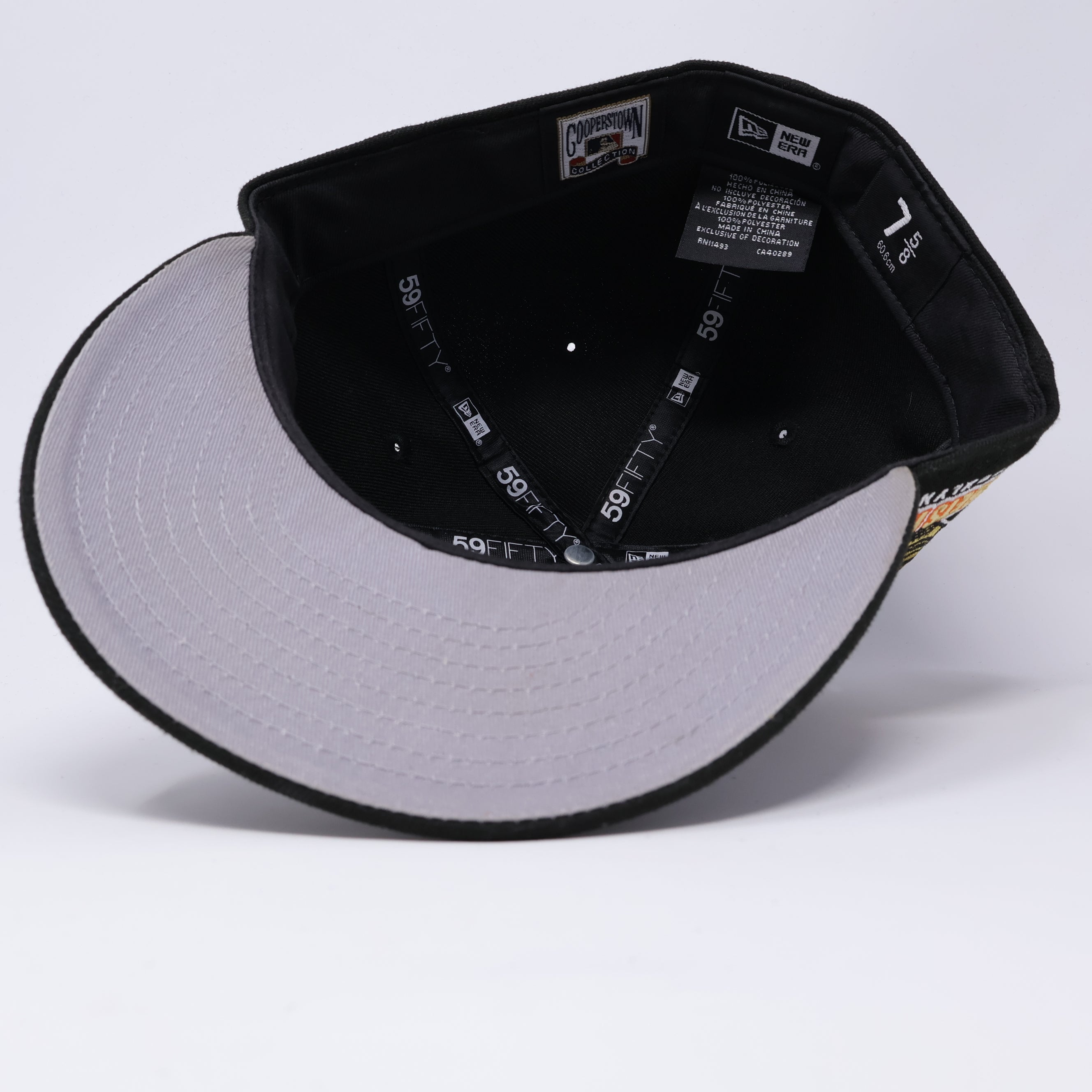 新品 BEEDEN STUDS DAMAGE CAP BLACK USED 5/8 Black Brooklyn Dodgers Ebbets Field New Era Fitted
