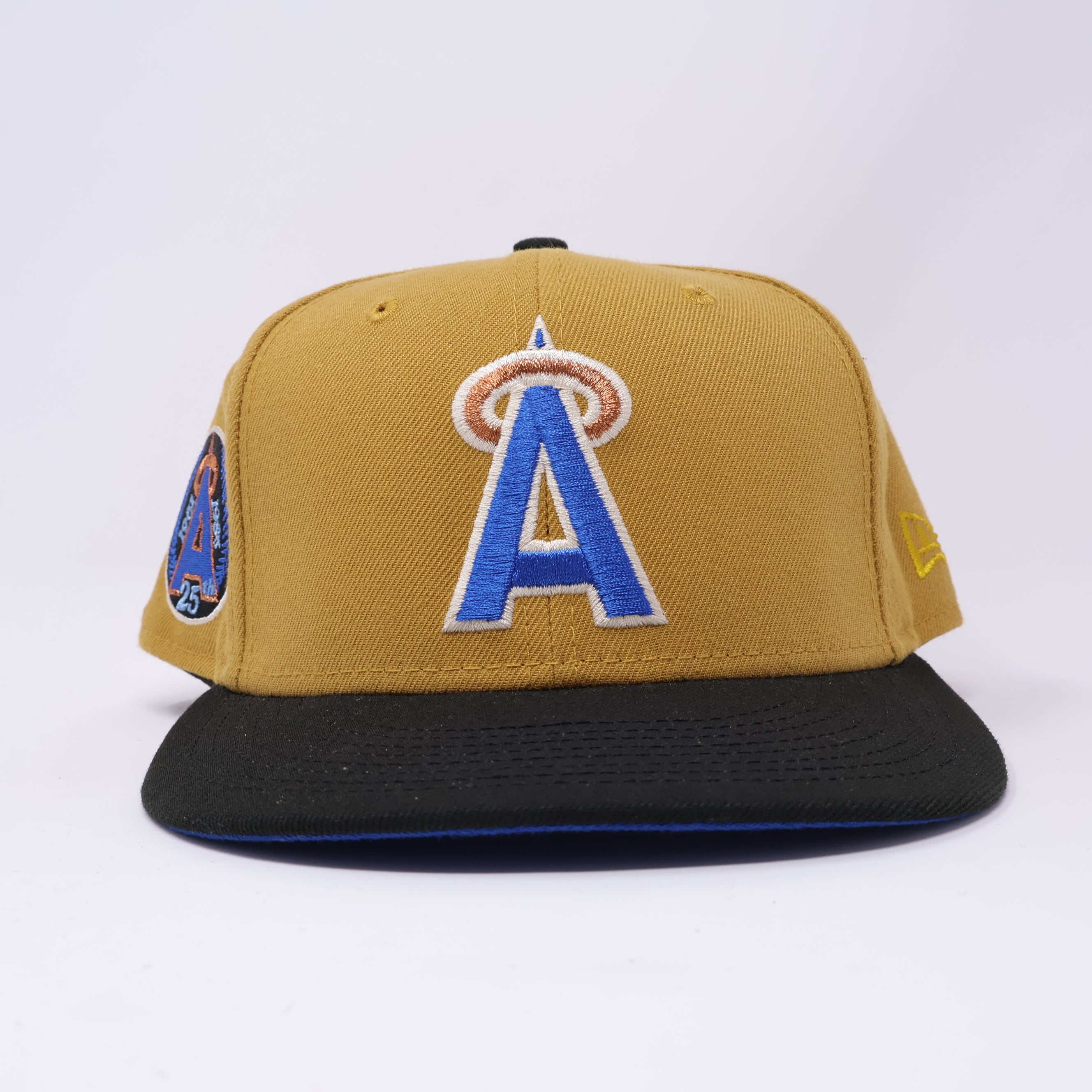 USED 5/8 Bronze California Angels 25th Anniversary 59fifty New Era Fitted Hat Cap