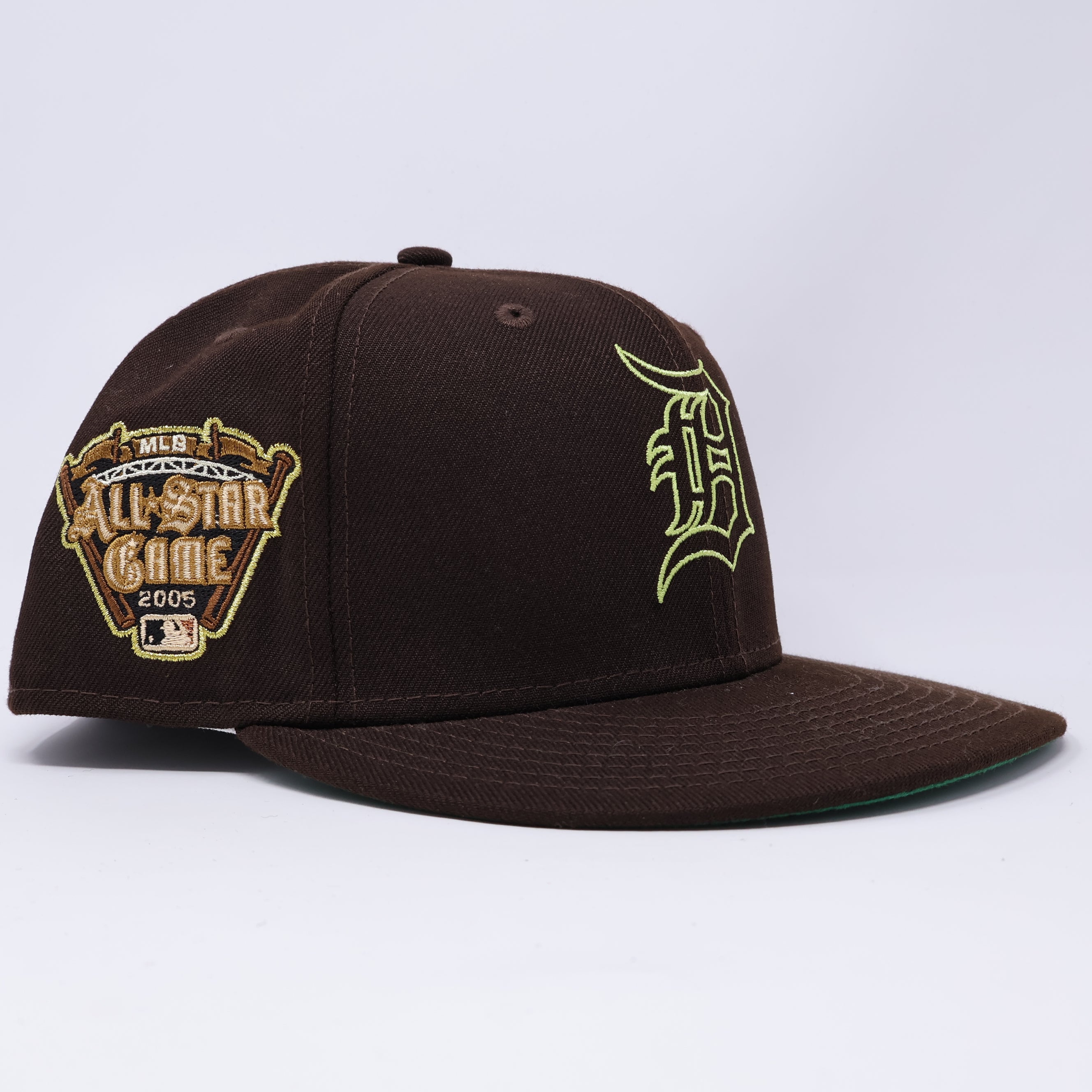 USED 5/8 Brown Detroit Tigers 2005 All Star Game 59fifty New Era Fitted Hat Cap
