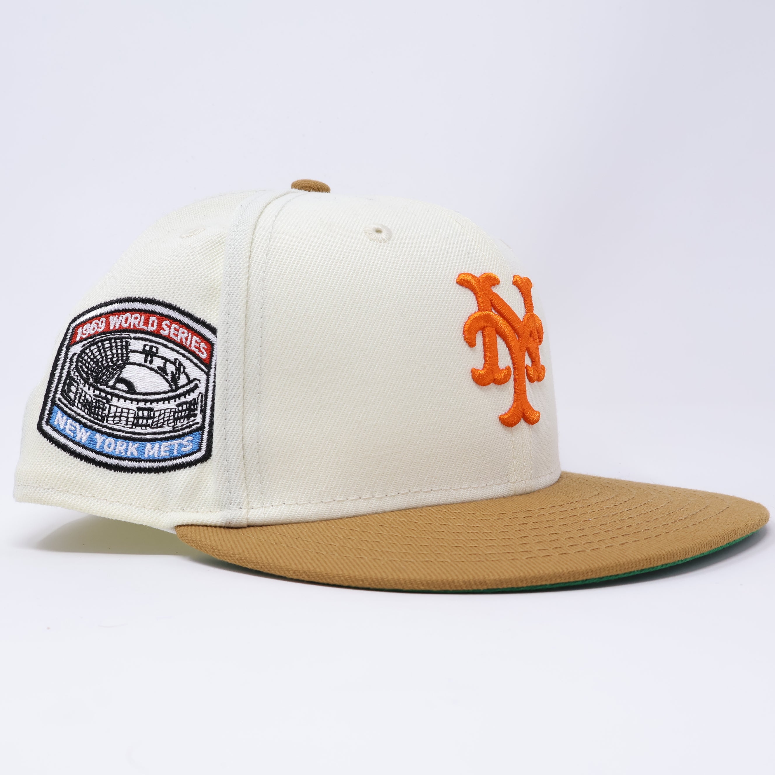 USED 1/2 Chrome New York Mets 1969 World Series 59fifty New Era Fitted Hat Cap