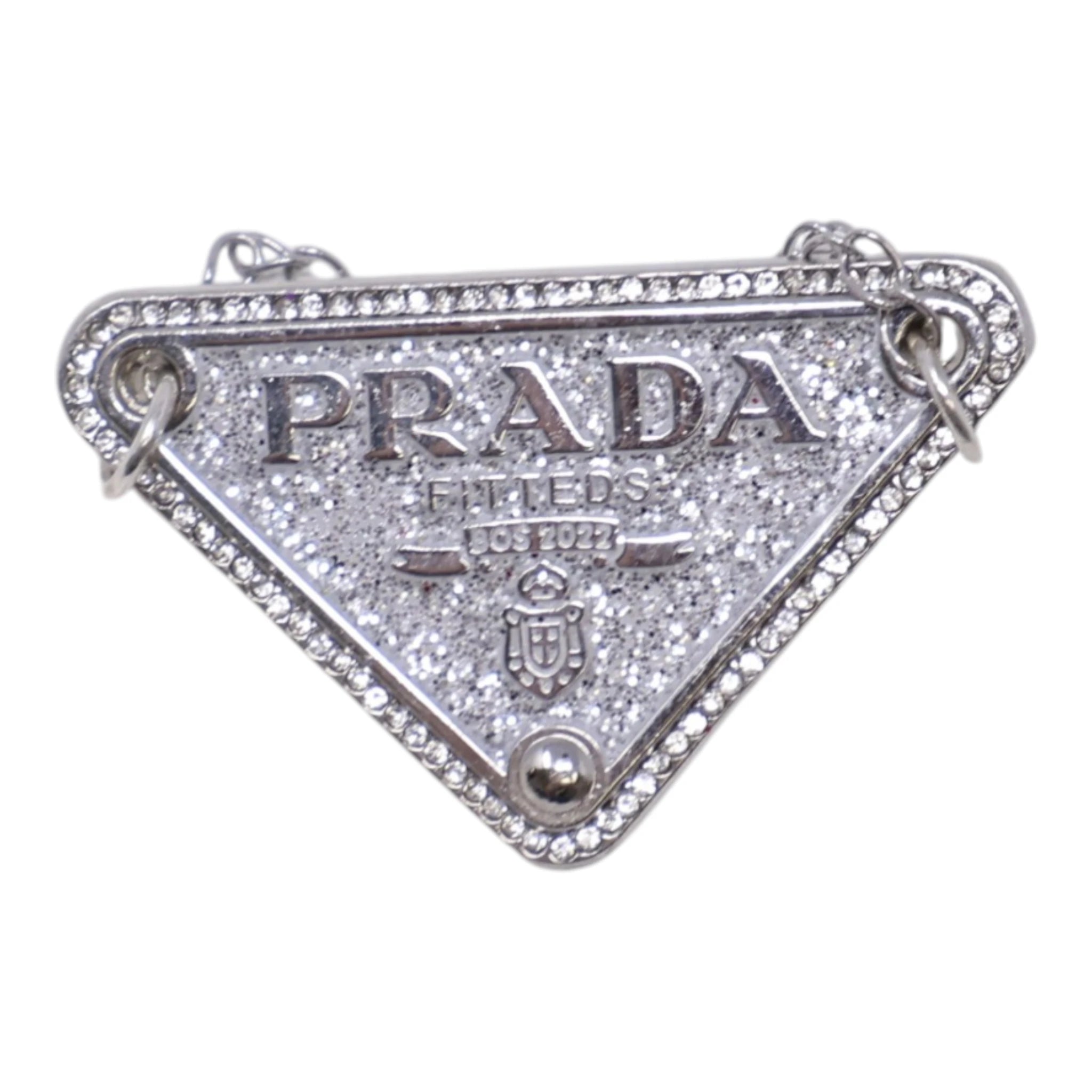 Silver w/Chain Designer Inspired Graphic Pin