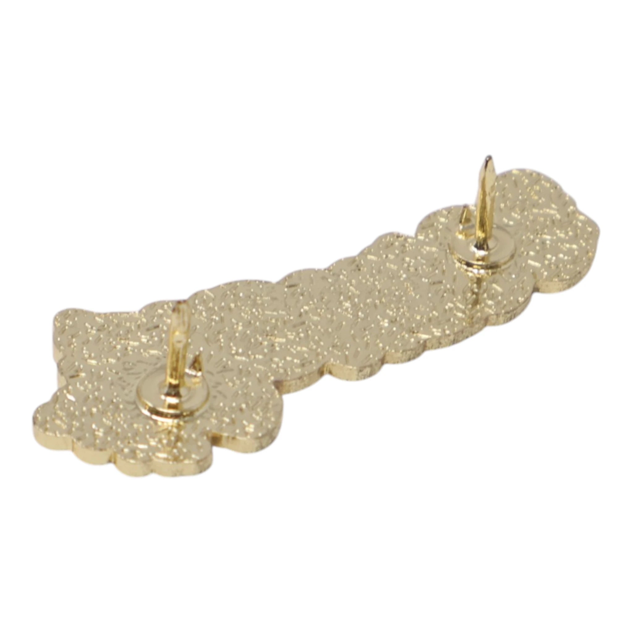 Blue Text Lioness Script Pin
