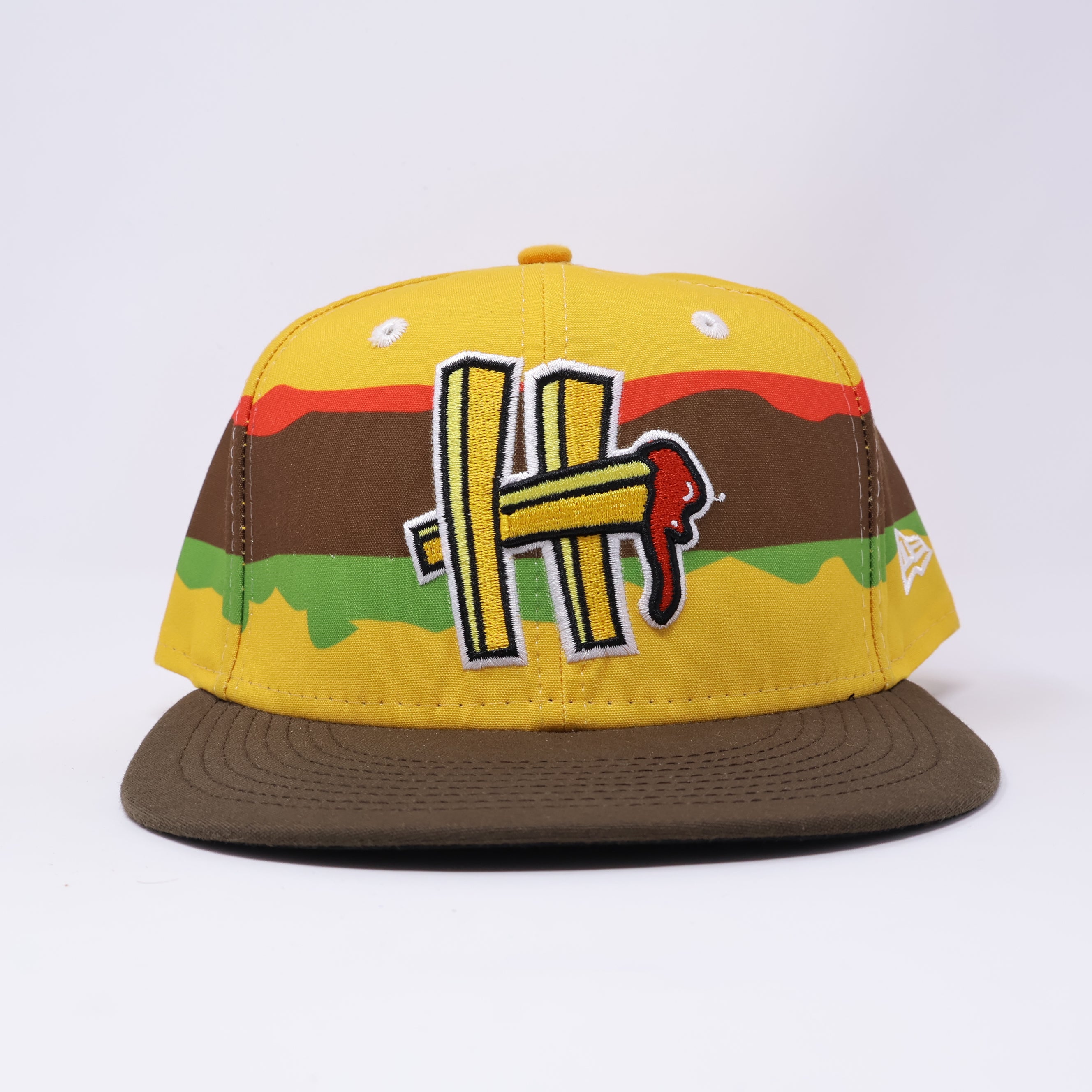 USED 1/2 Hartford Steamed Cheeseburger Minor League 59fifty New Era Fitted Hat Cap