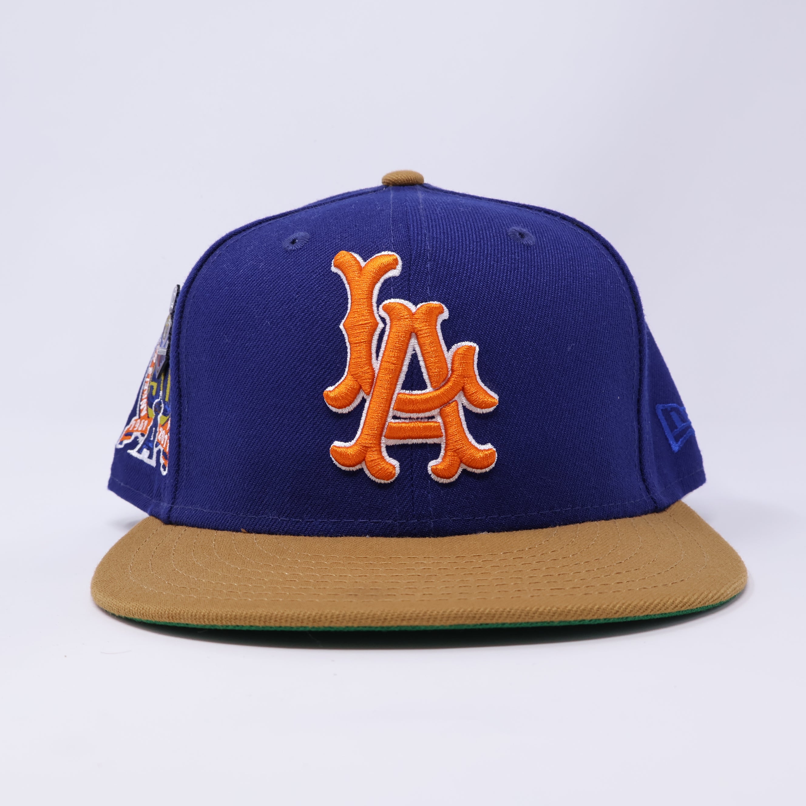 USED 1/2 Blue Los Angeles Angels 50th Anniversary 59fifty New Era Fitted Hat Cap