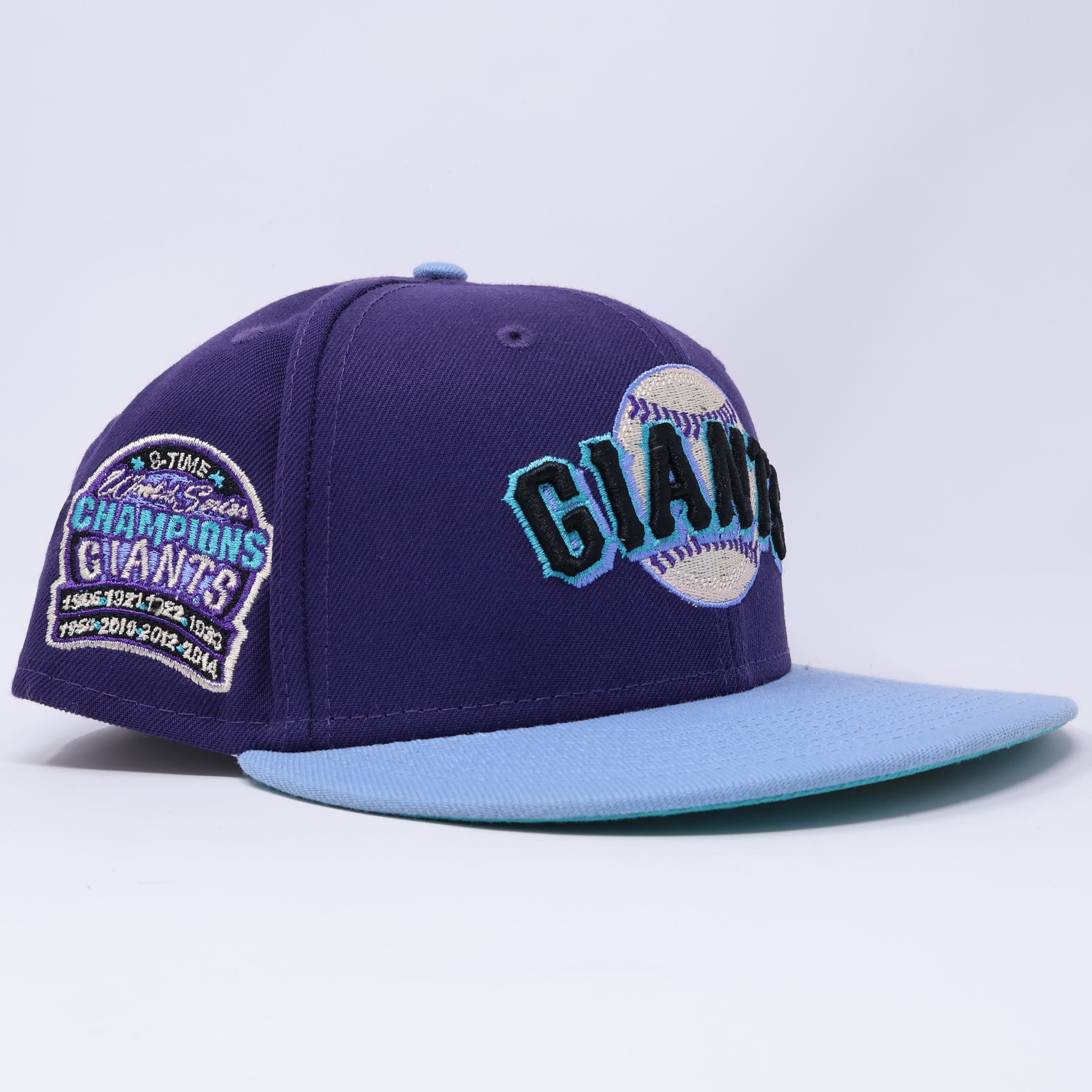 USED 1/2 Purple San Francisco Giants World Series Champions 59fifty New Era Fitted Hat Cap