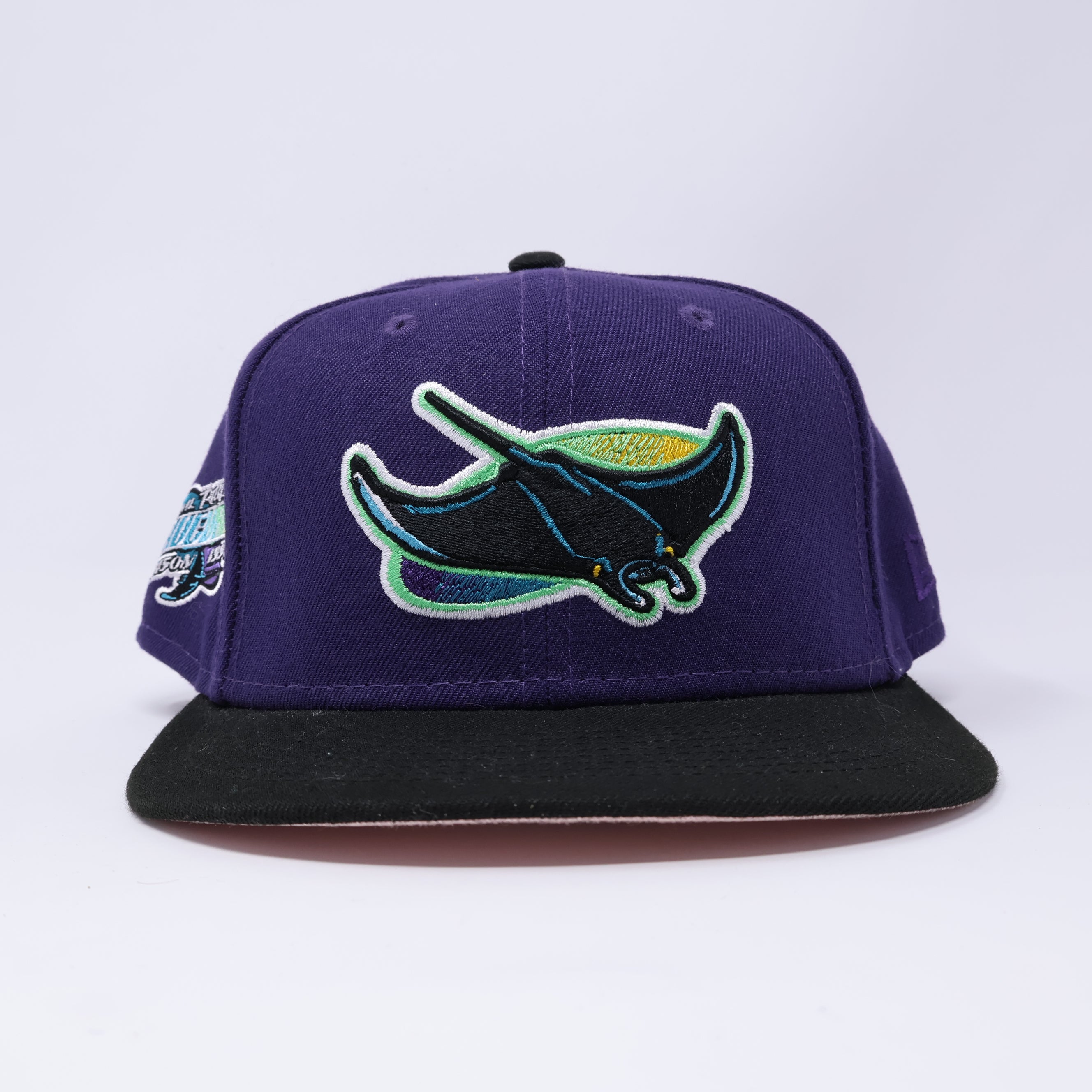 USED 1/2 Purple Tampa Devil Rays Inaugural Season 1998 59fifty New Era Fitted Hat Cap