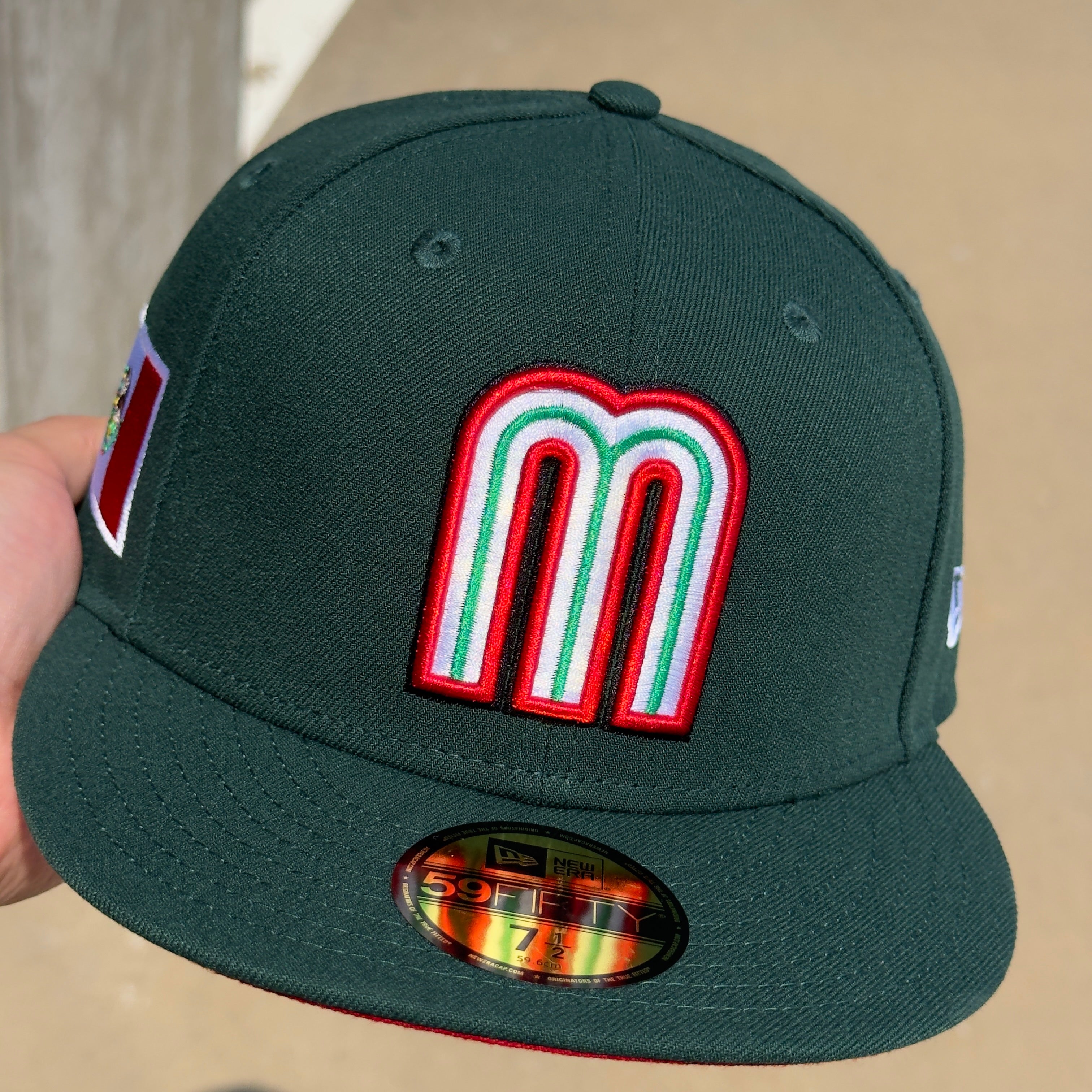 NEW 1/2 Green Mexican National Baseball WBC 59FIFTY New Era Fitted Hat