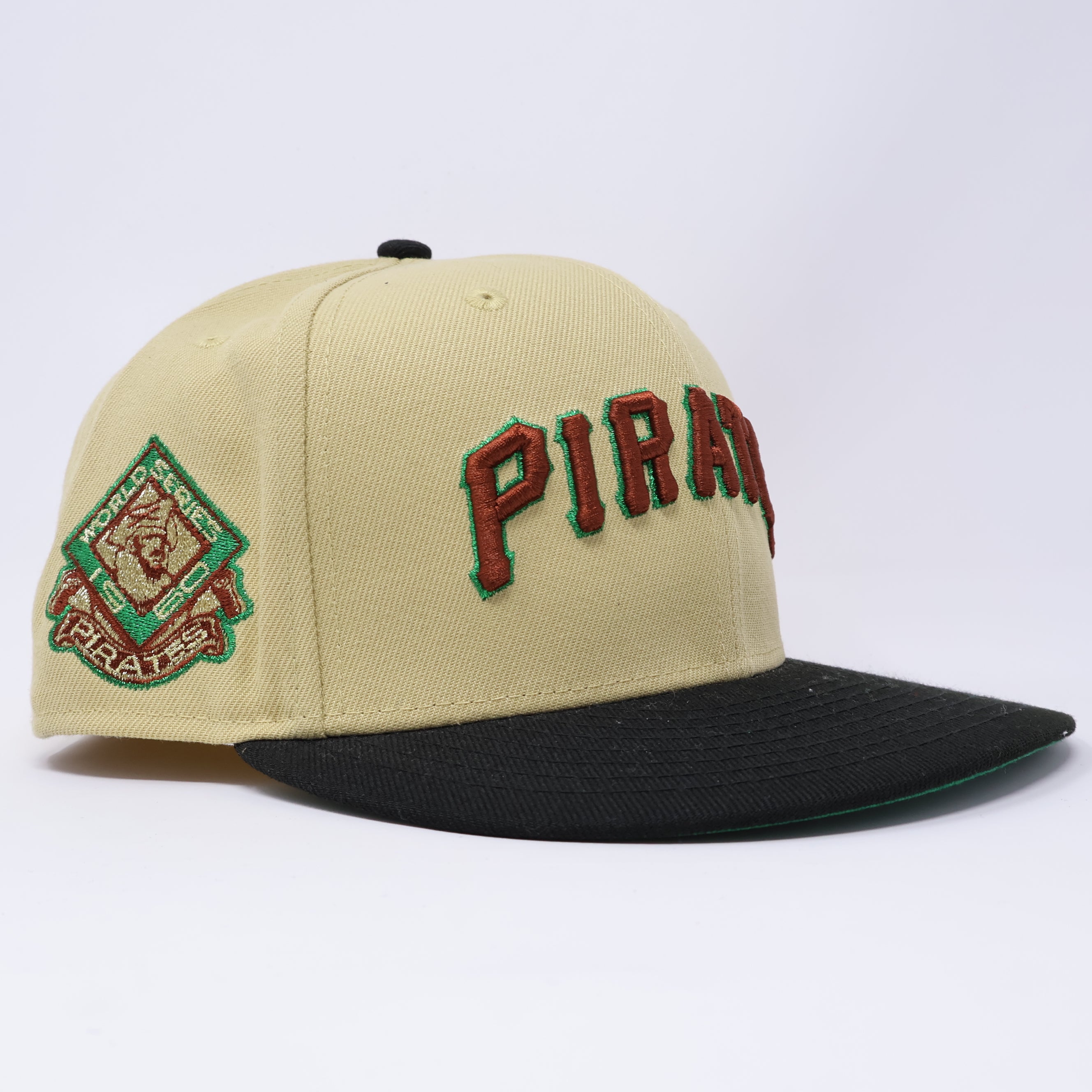 USED 1/2 Khaki Pittsburg Pirates 1960 World Series 59fifty New Era Fitted Hat Cap
