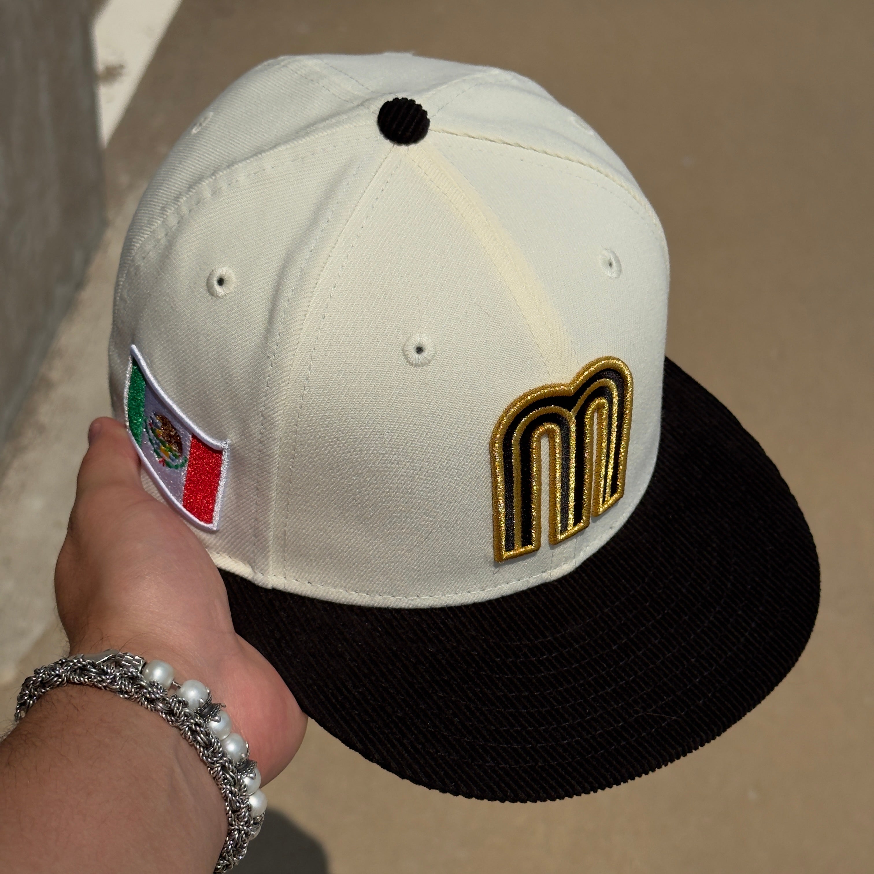 NEW 1/2 Chrome Mexican National Baseball Corduroy WBC 59FIFTY New Era Fitted Hat