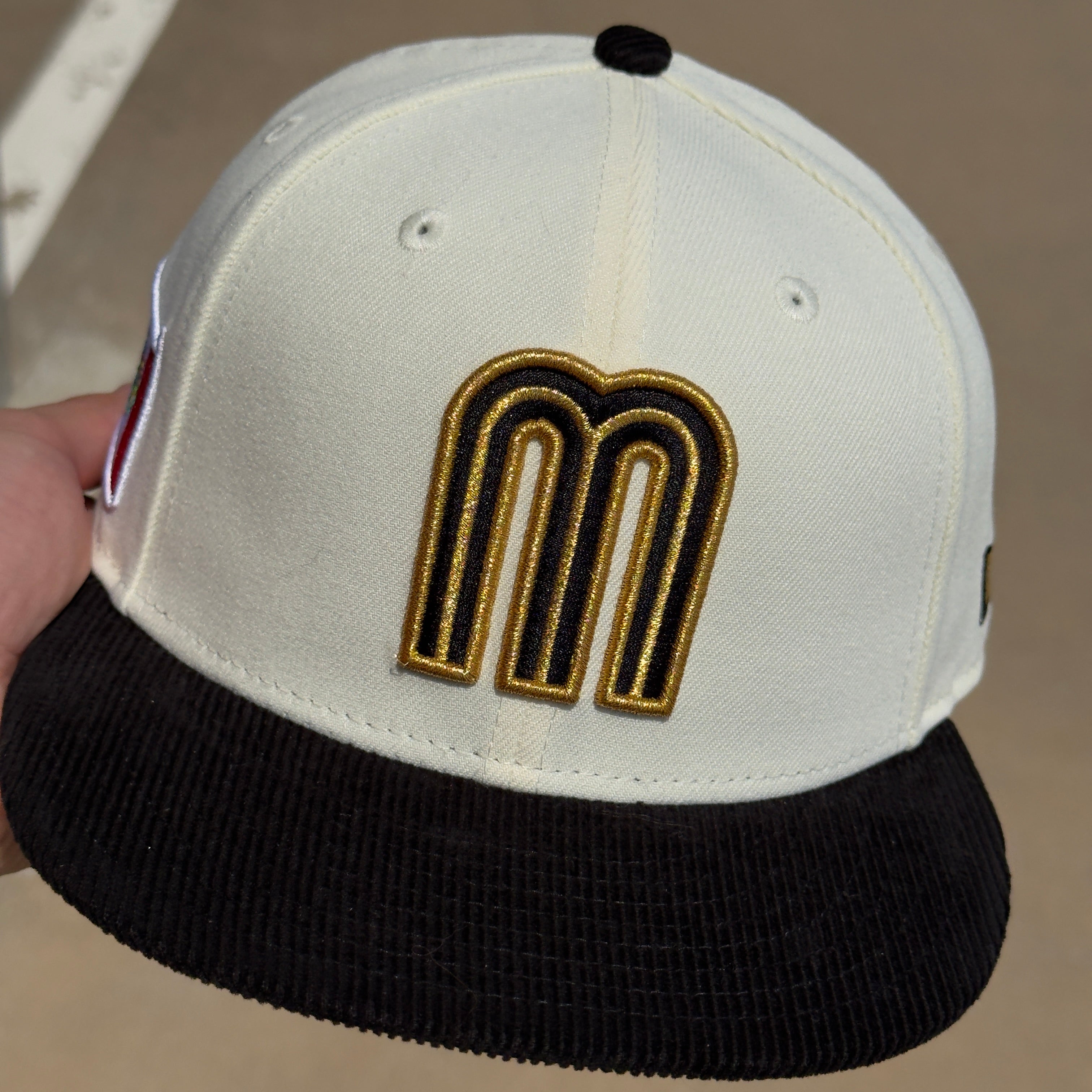 NEW 1/2 Chrome Mexican National Baseball Corduroy WBC 59FIFTY New Era Fitted Hat