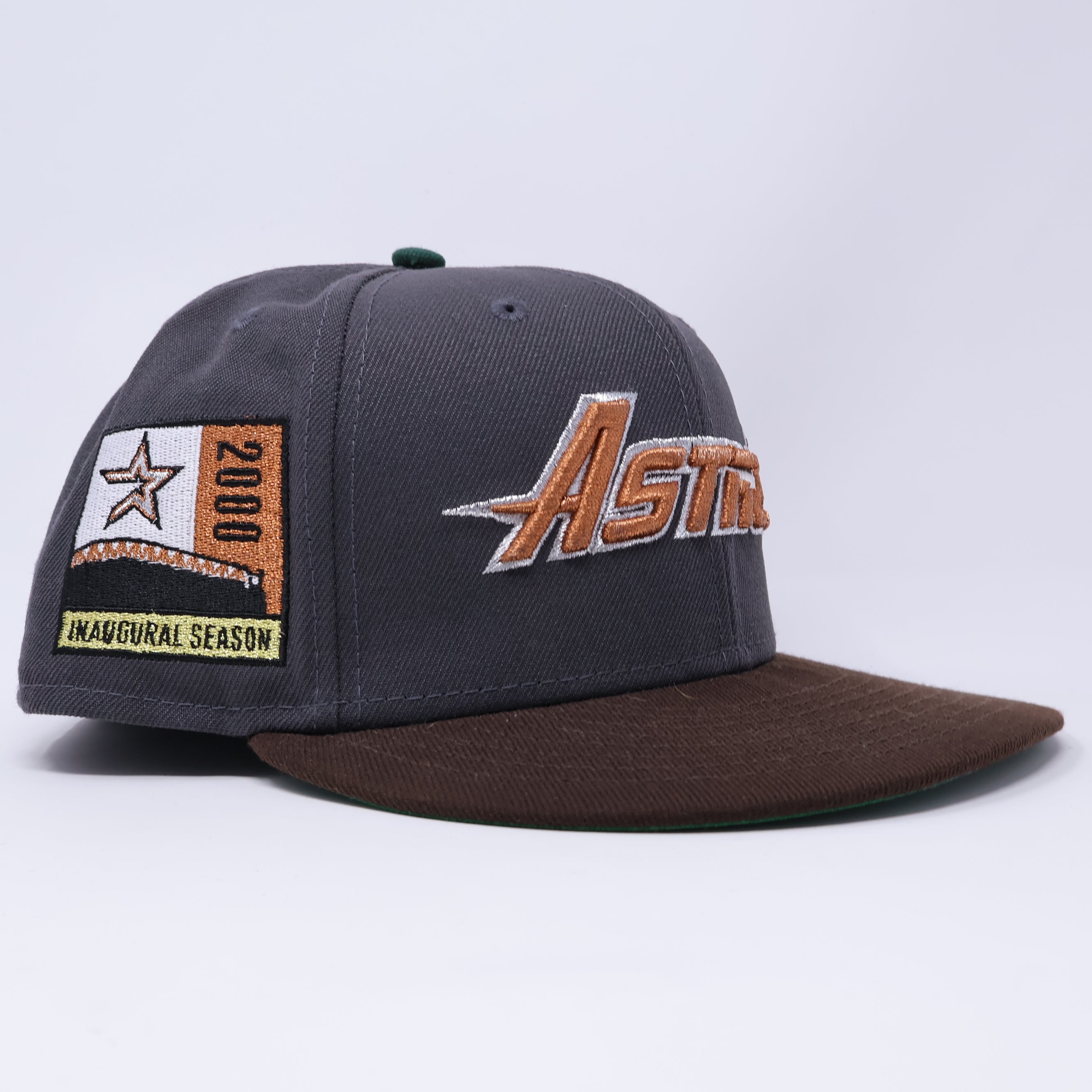 USED 1/2 Gray Houston Astros 2000 Inaugural Season 59fifty New Era Fitted Hat Cap