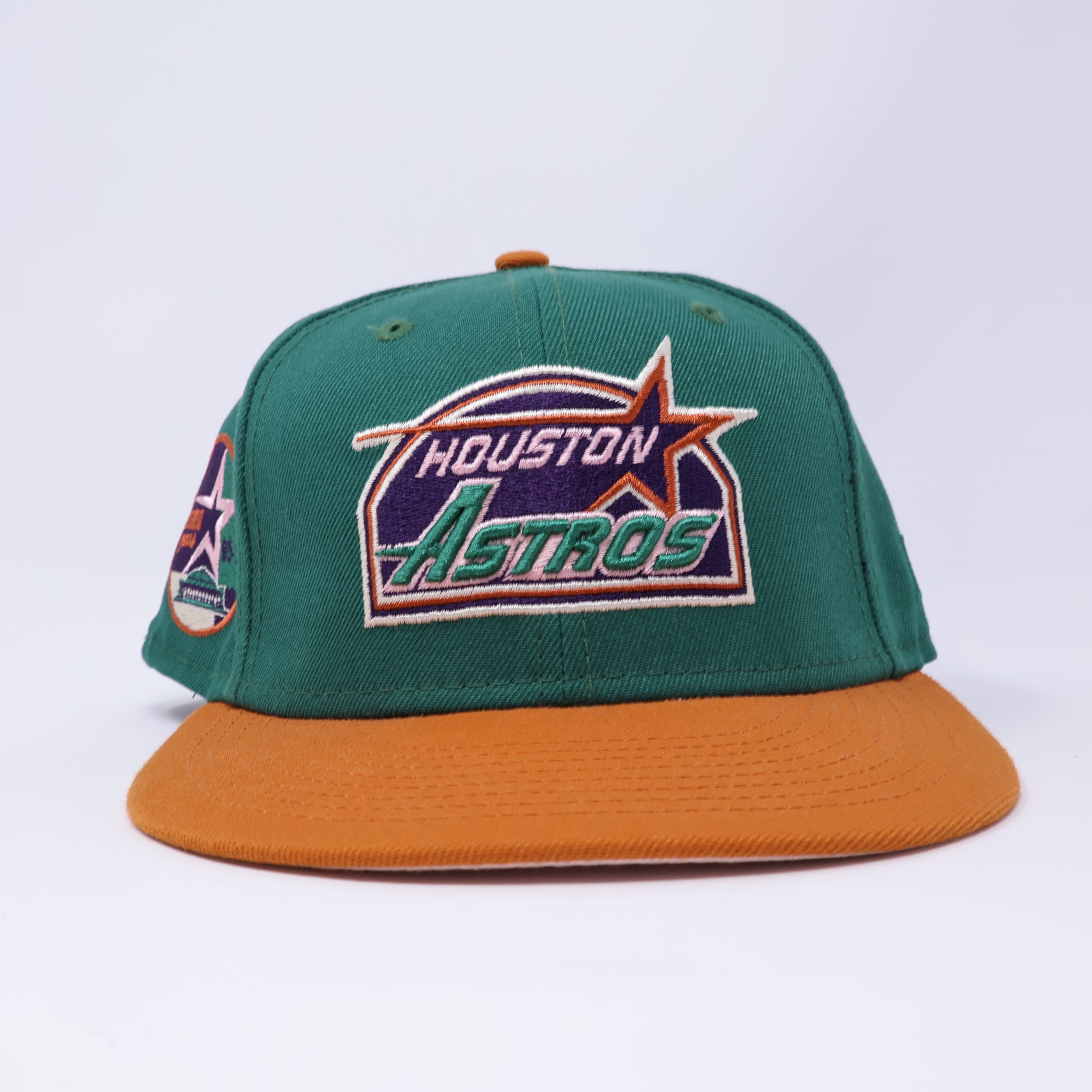 USED 1/2 Green Houston Astros 35 Great Years 59fifty New Era Fitted Hat Cap