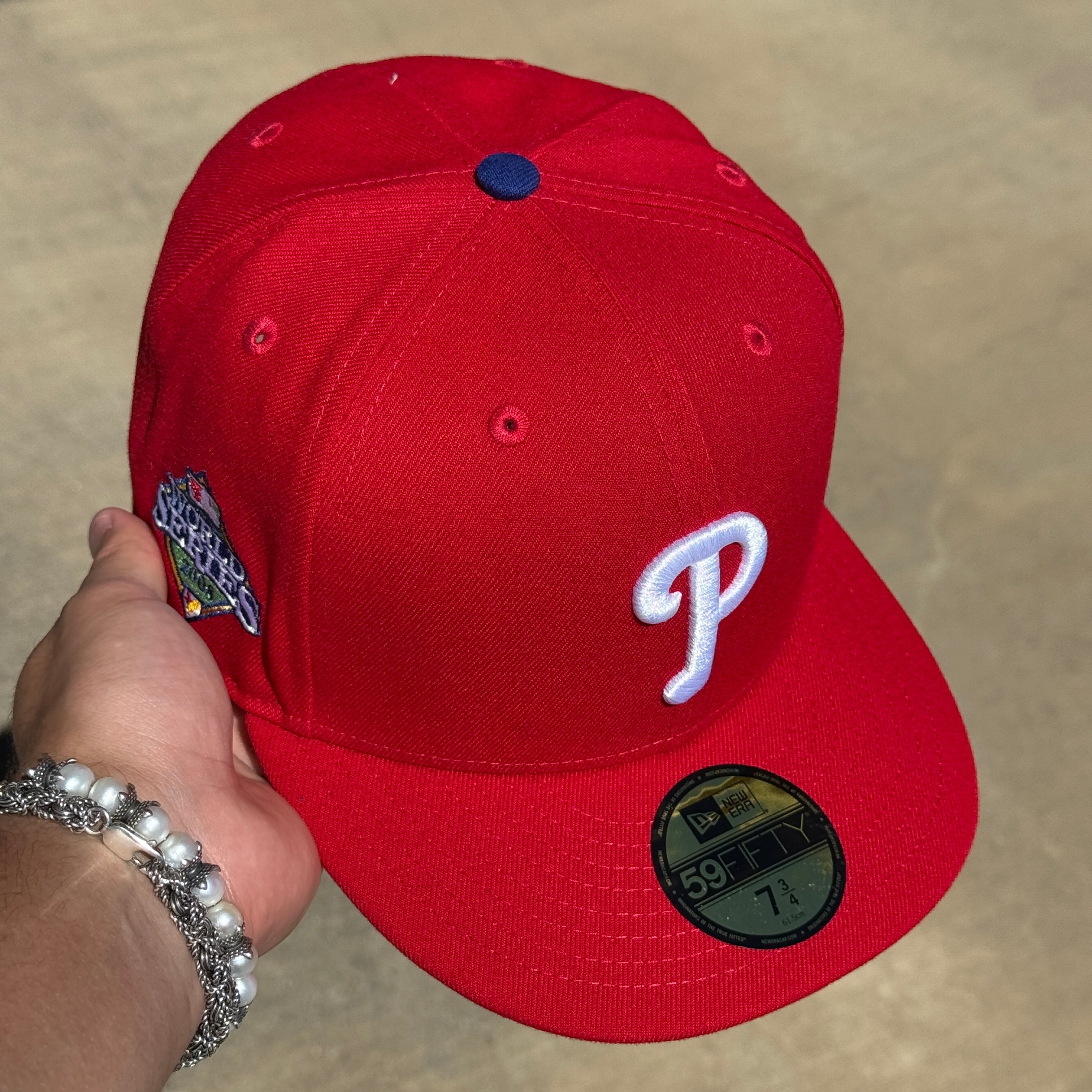 NWT 3/4 Red Philadelphia Phillies 2008 World Series 59fifty New Era Fitted Hat Cap