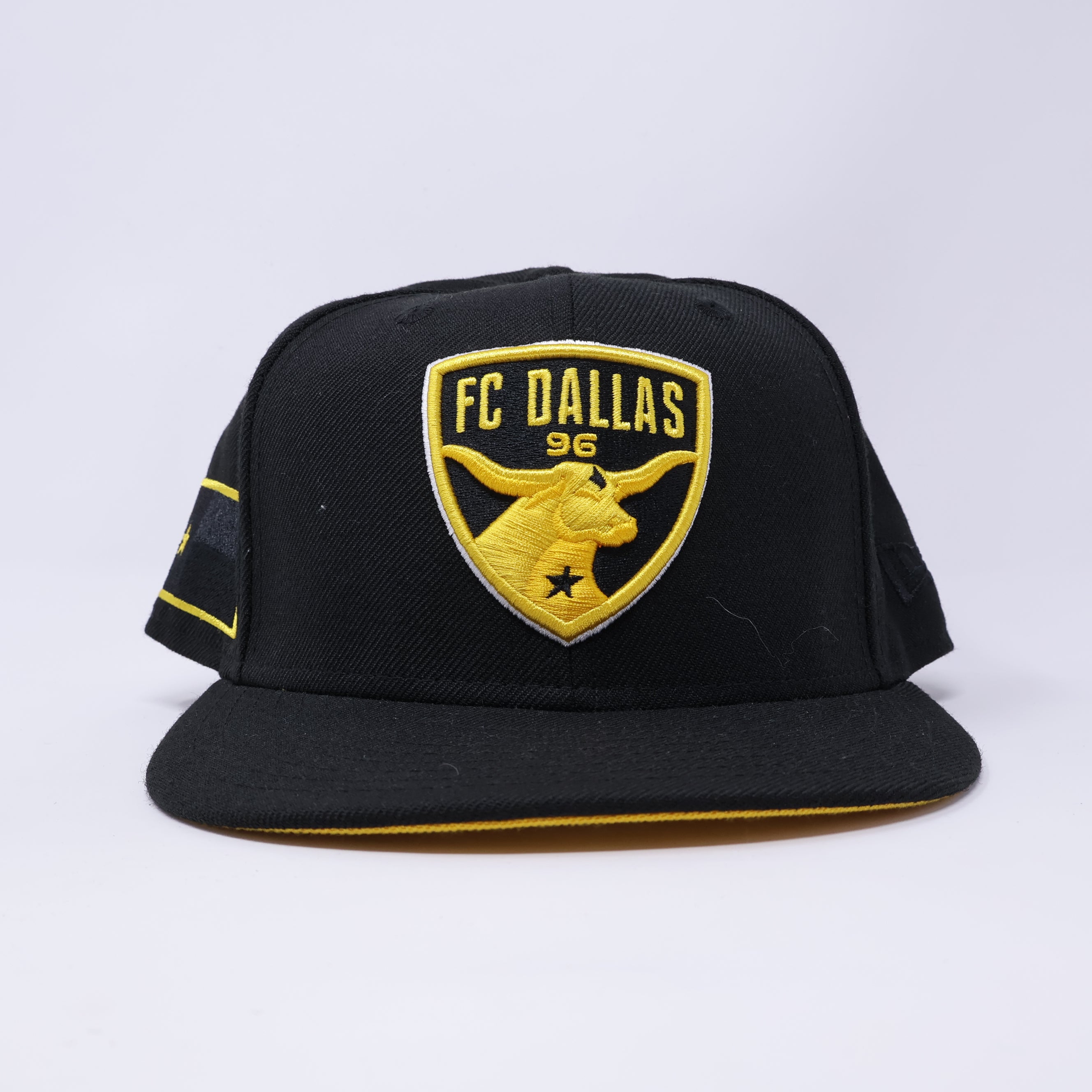 USED 1/2 Black FC Dallas Texas Flag MLS 59fifty New Era Fitted Hat Cap