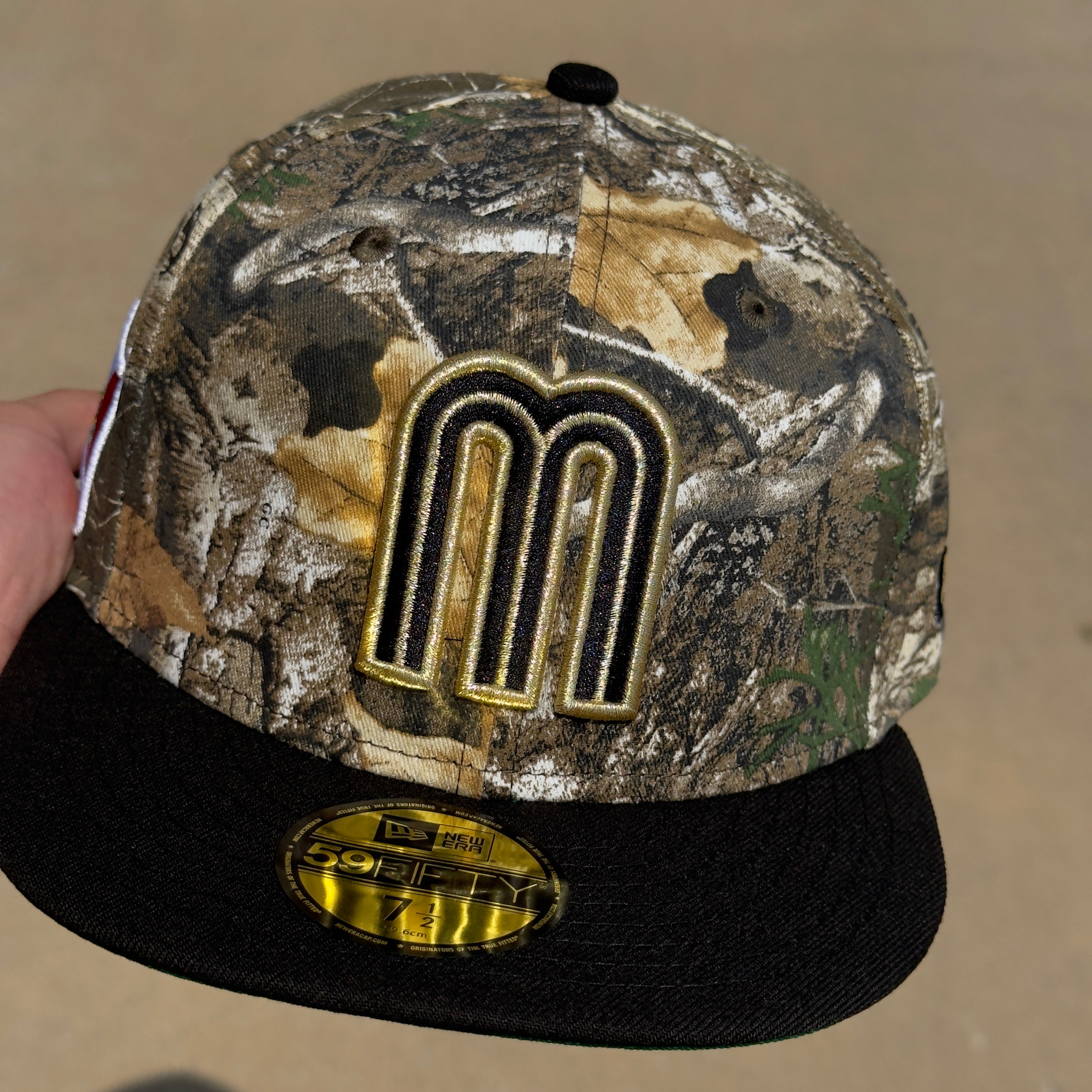 NEW 1/2 Camo Realtree Mexican National Baseball WBC 59FIFTY New Era Fitted Hat