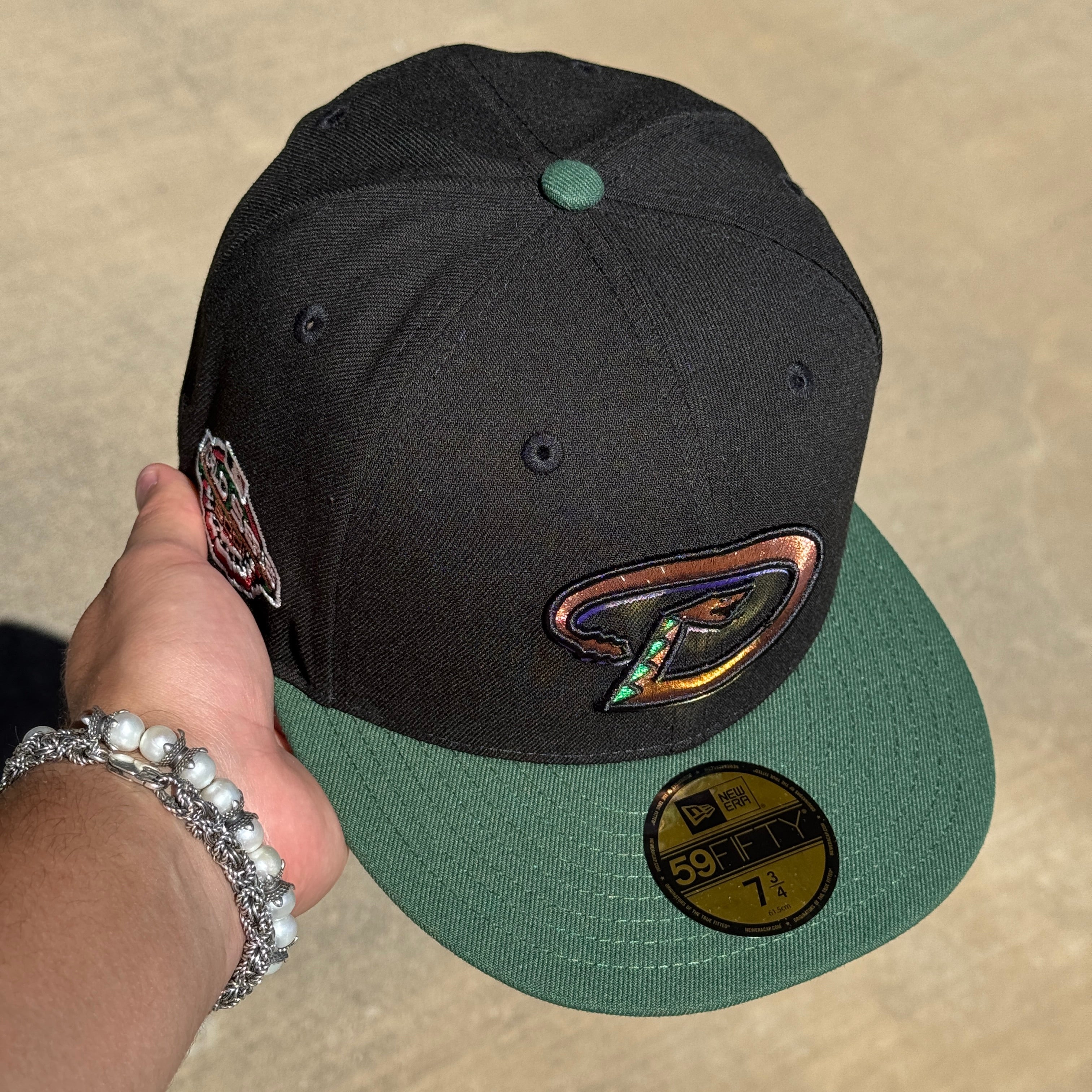 NWT 3/4 Black Arizona Diamondbacks 2001 World Series 59fifty New Era Fitted Hat Cap