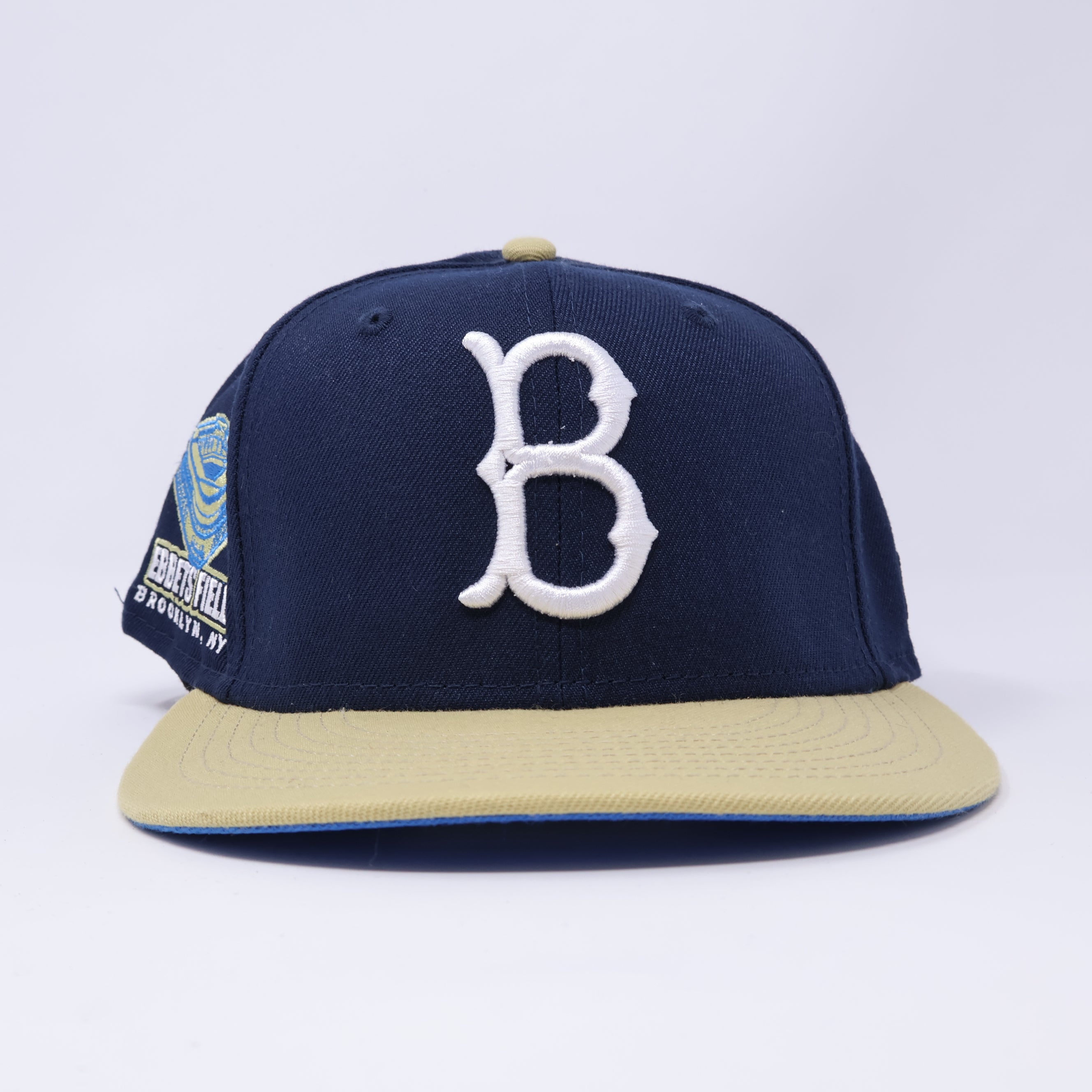 USED 1/2 Navy Brooklyn Dodgers Ebbets Field 59fifty New Era Fitted Hat Cap