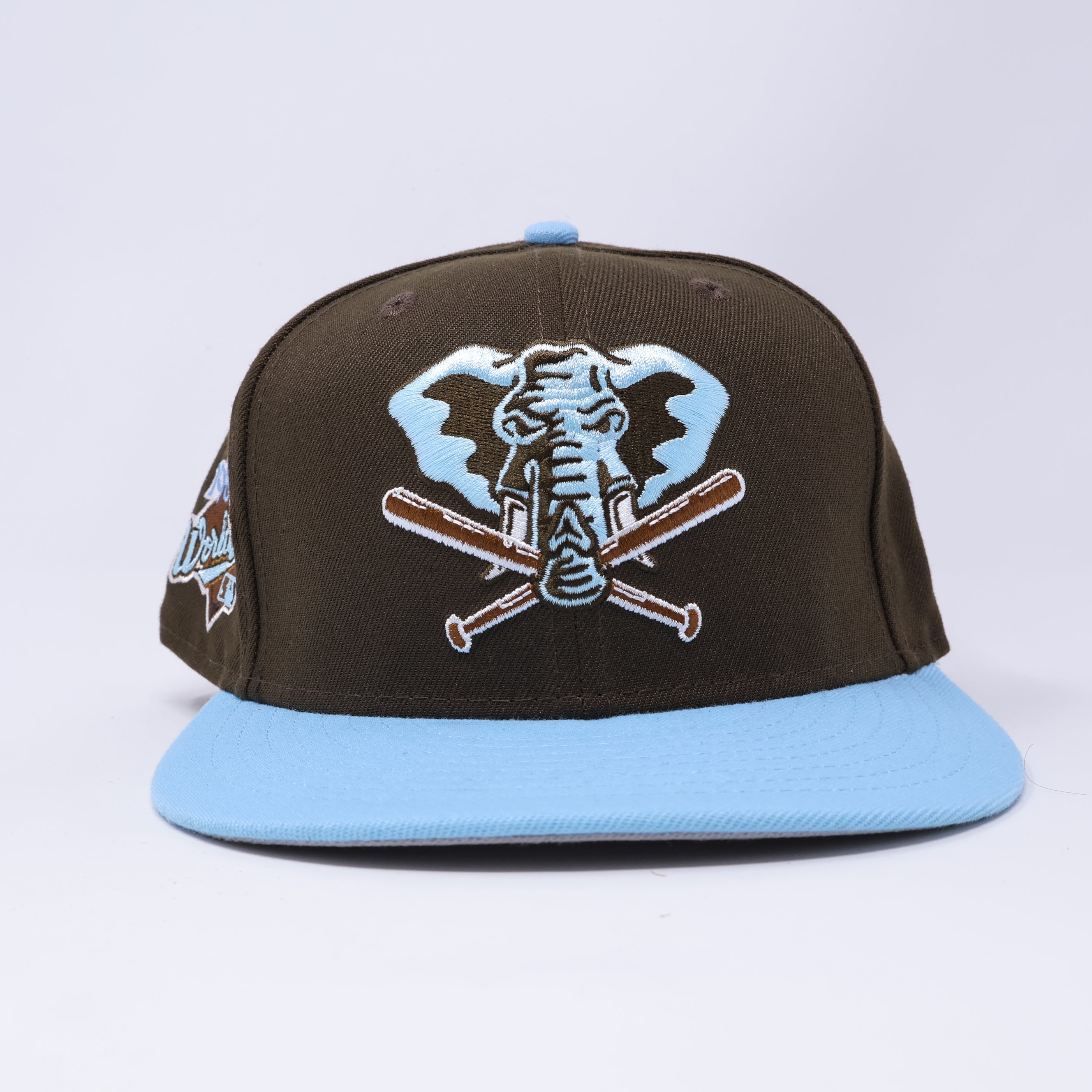 USED 1/2 Brown Oakland Athletics 1989 World Series 59fifty New Era Fitted Hat Cap