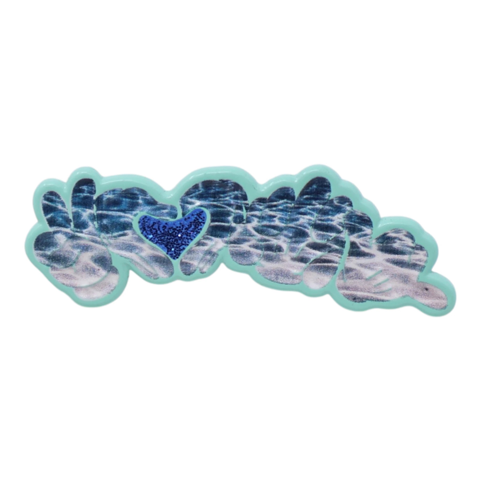 Ocean PLUA (Peace, Love, Unity, Aloha) Script Pin