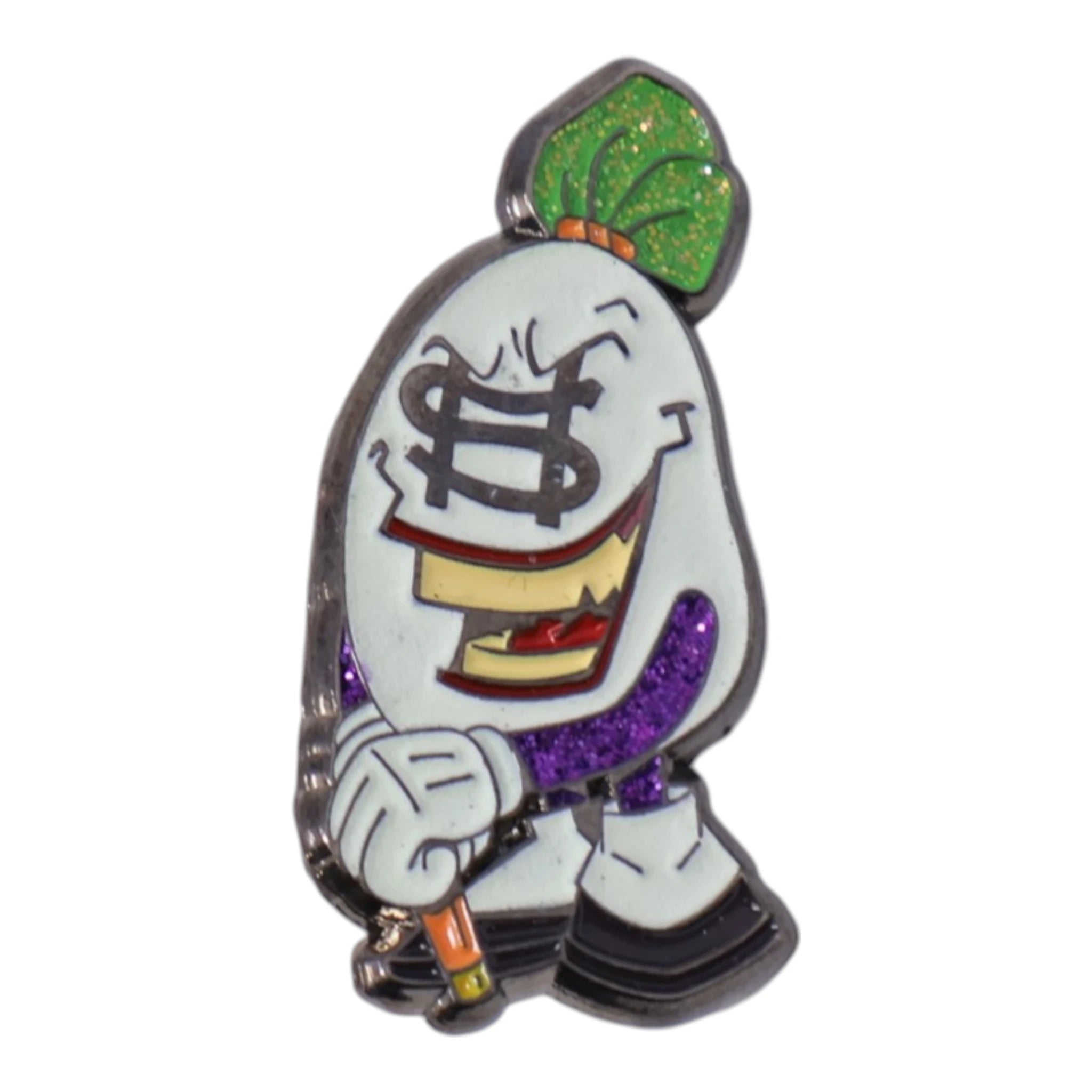 Money Bag Joker Graphic Pin